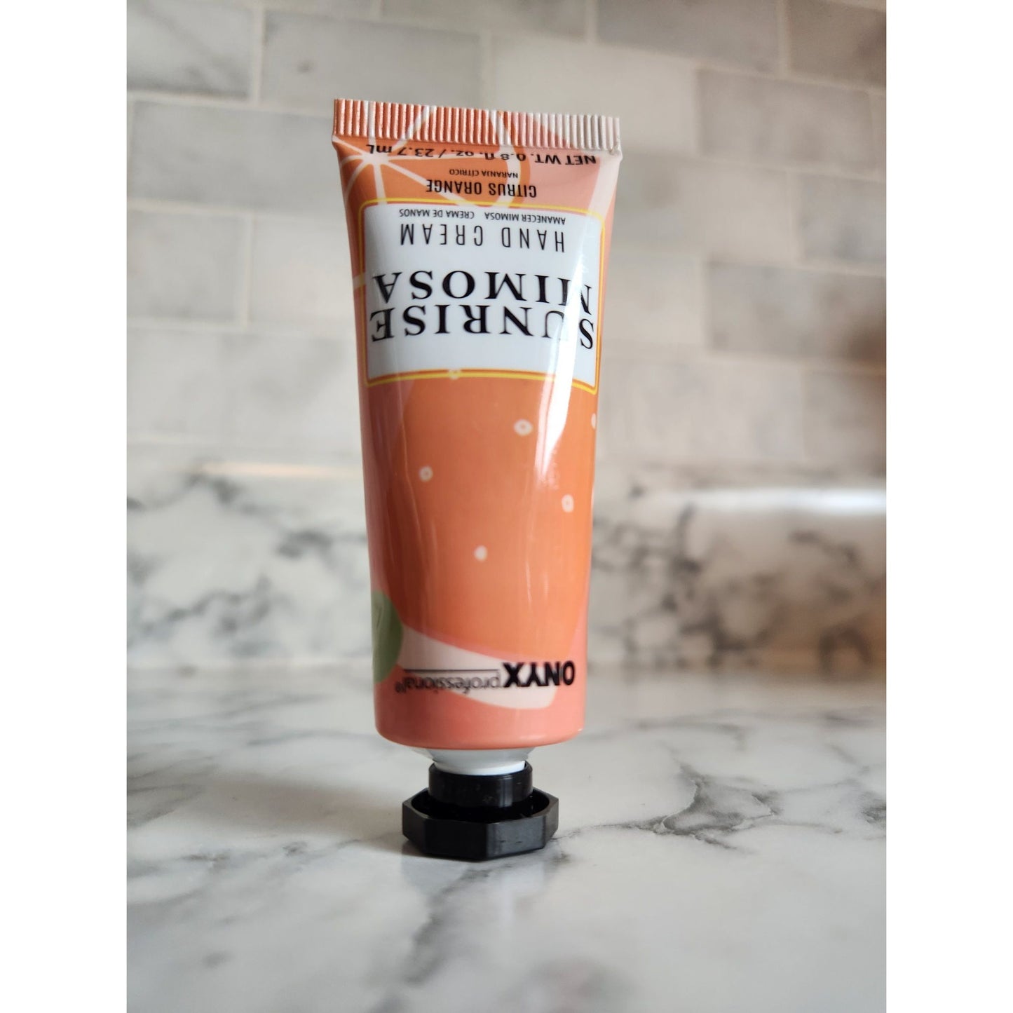 Onyx Professional Sunrise Mimosa Hand Cream Citrus Orange 0.8 Fl Oz Travel Size