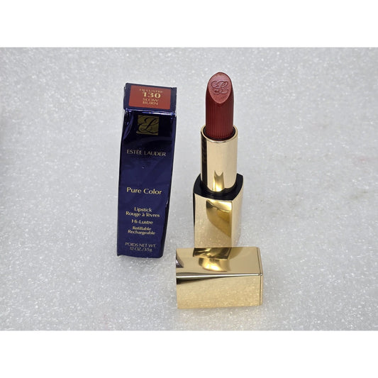 Estee Lauder Pure Color Hi-Lustre Lipstick 130 Slow Burn - Refillable 0.12 oz