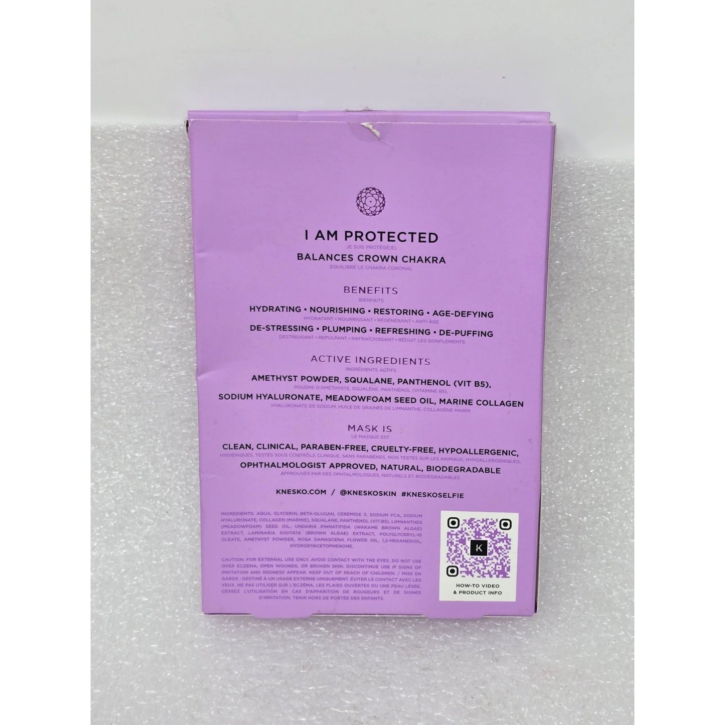 Knesko Skin Amethyst Hydrate Lip Mask Natural Collagen Hydrogel Cruelty-Free