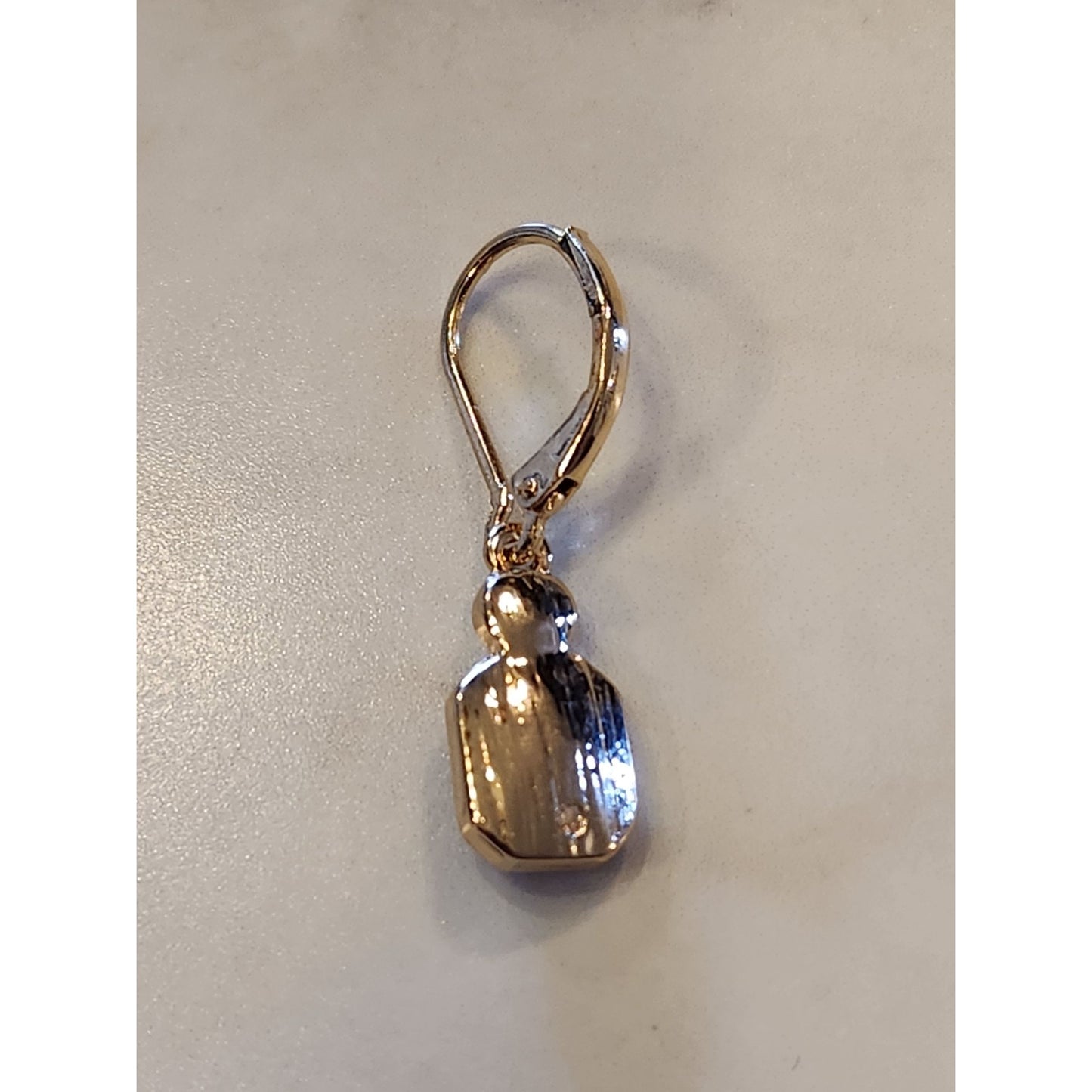 Anne Klein Purple & Clear Crystal Gold-Tone Drop Earrings With Leverback Closure
