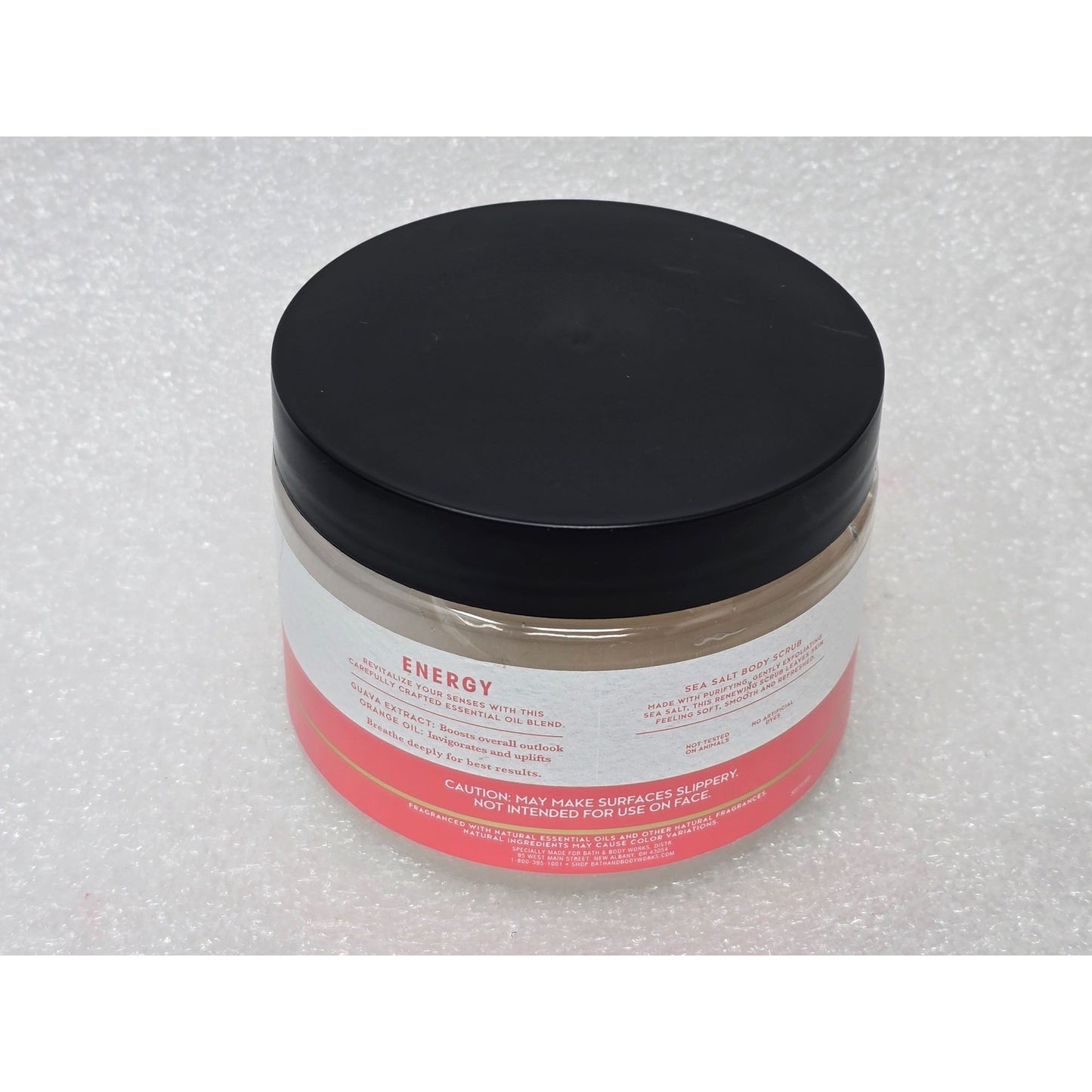 Bath & Body Works Energy Sea Salt Body Scrub 17 Oz Guava Orange Fragrance