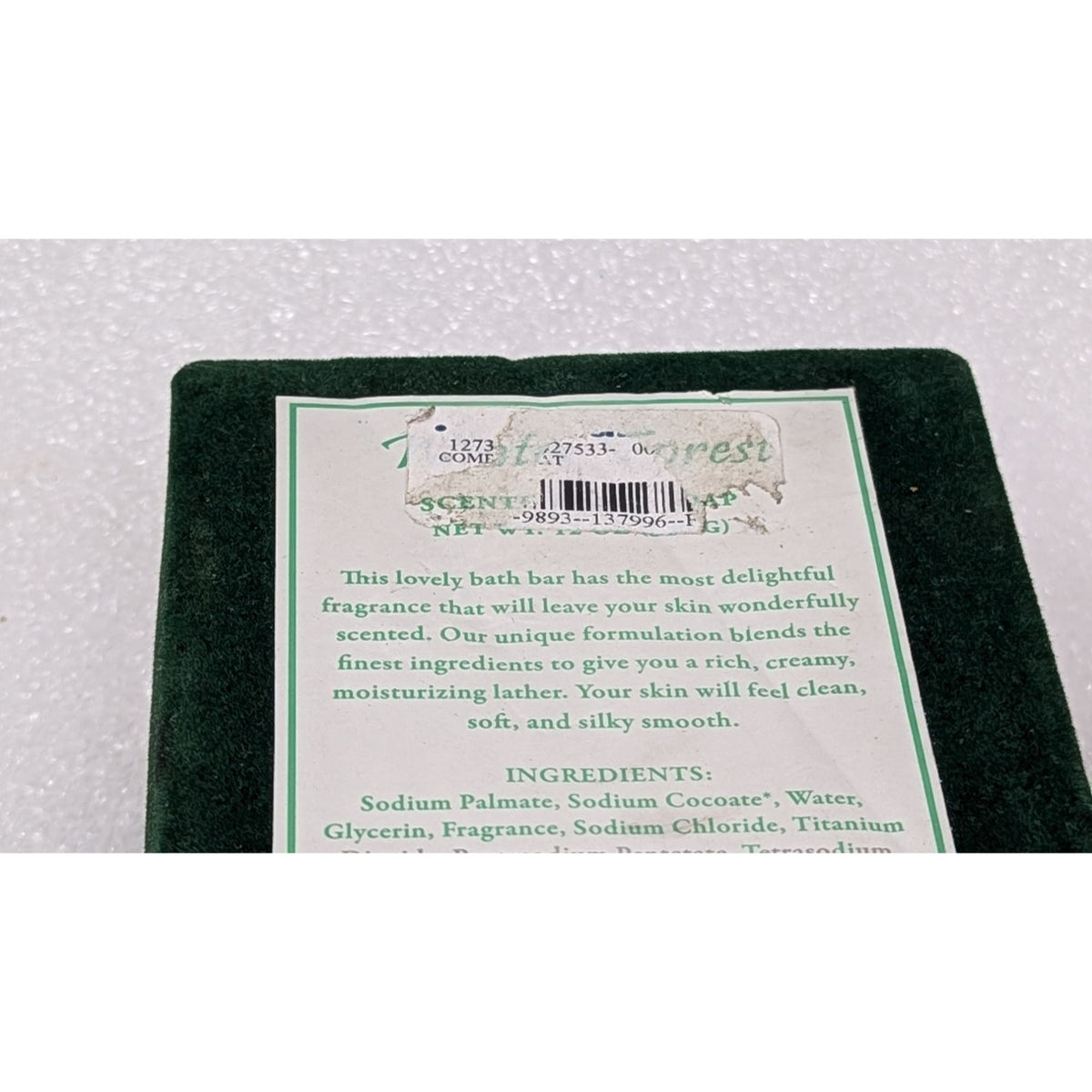 Winter Forest Scented Slate Soap Gift Box 12 Oz by CST Green & Gold Felt Box