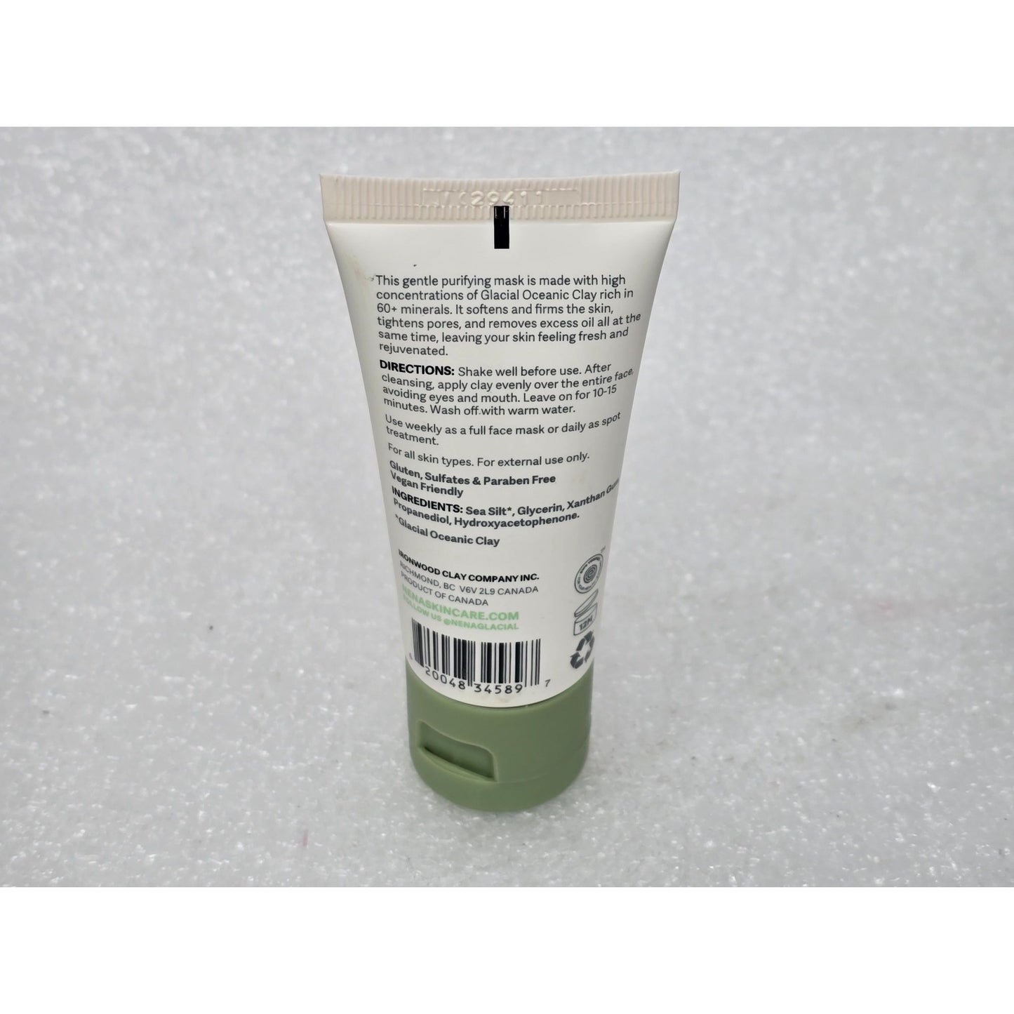 Nena Clay Mask 30 g 1 oz Glacial Oceanic Clay Detox Tighten Travel Size