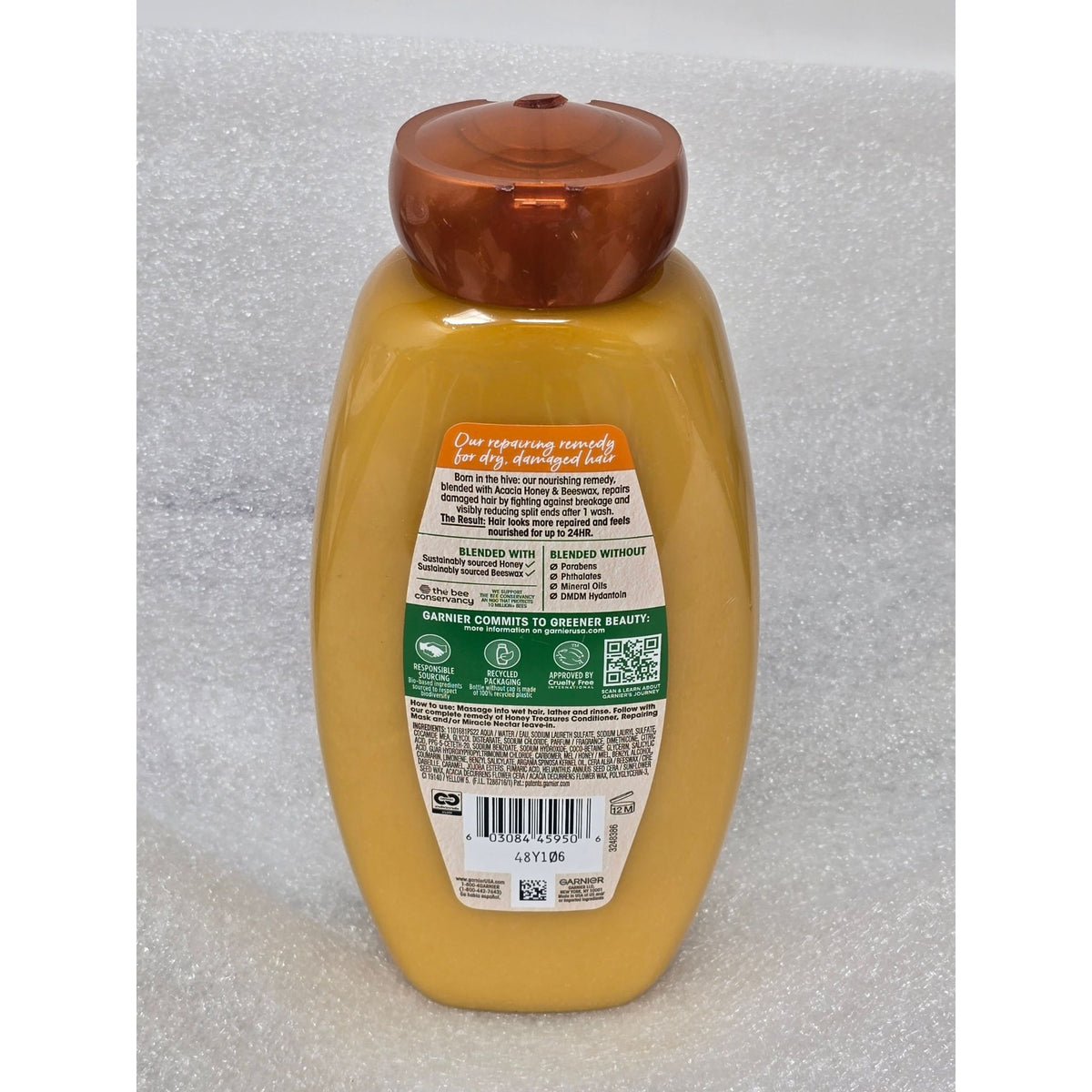 Garnier Whole Blends Honey Treasures Repairing Shampoo 22Oz For Dry Damaged Hair