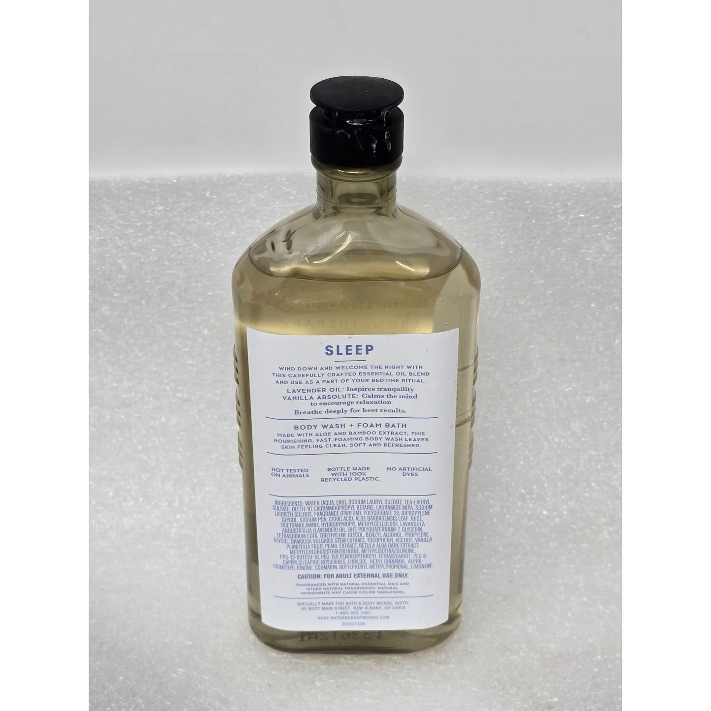 Bath & Body Works Lavender Vanilla Aromatherapy Sleep Body Wash & Foam Bath 10Oz