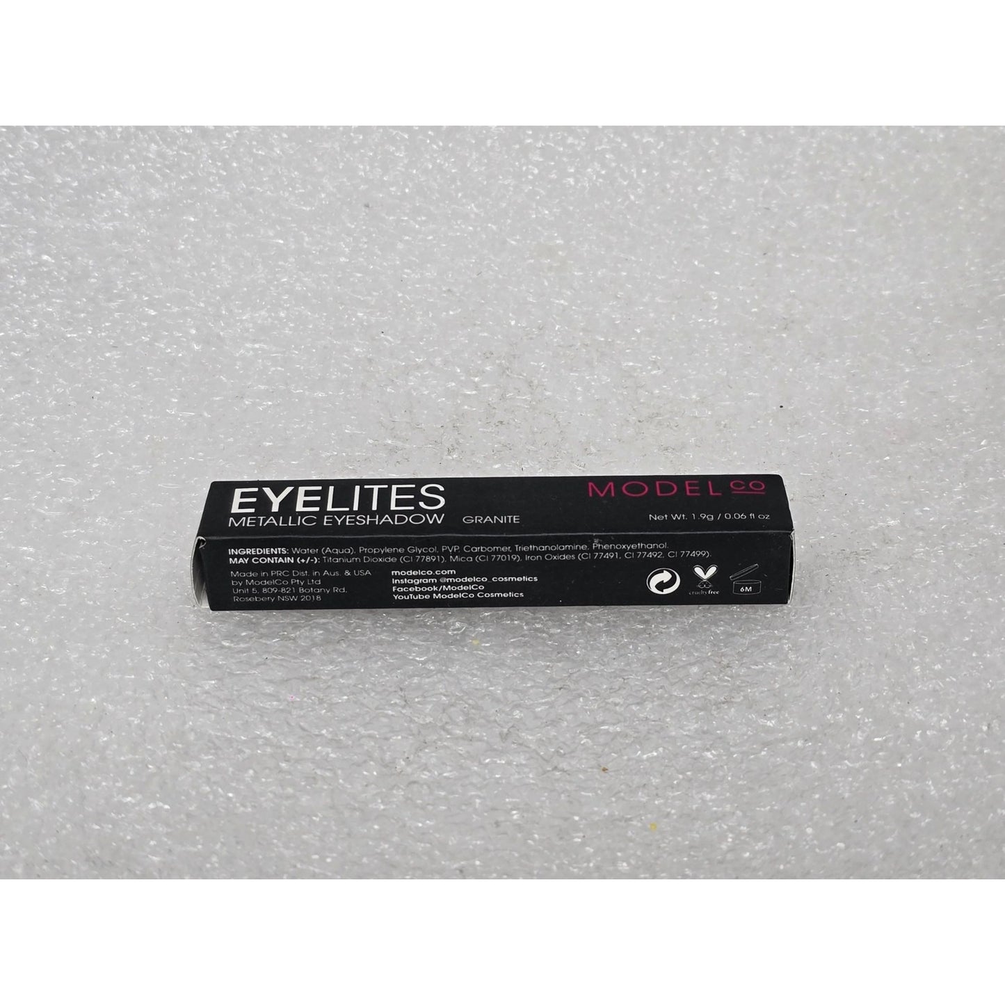 Model Co Eylites Metallic Eyeshadow Granite Liquid Sparkly Glow Makeup