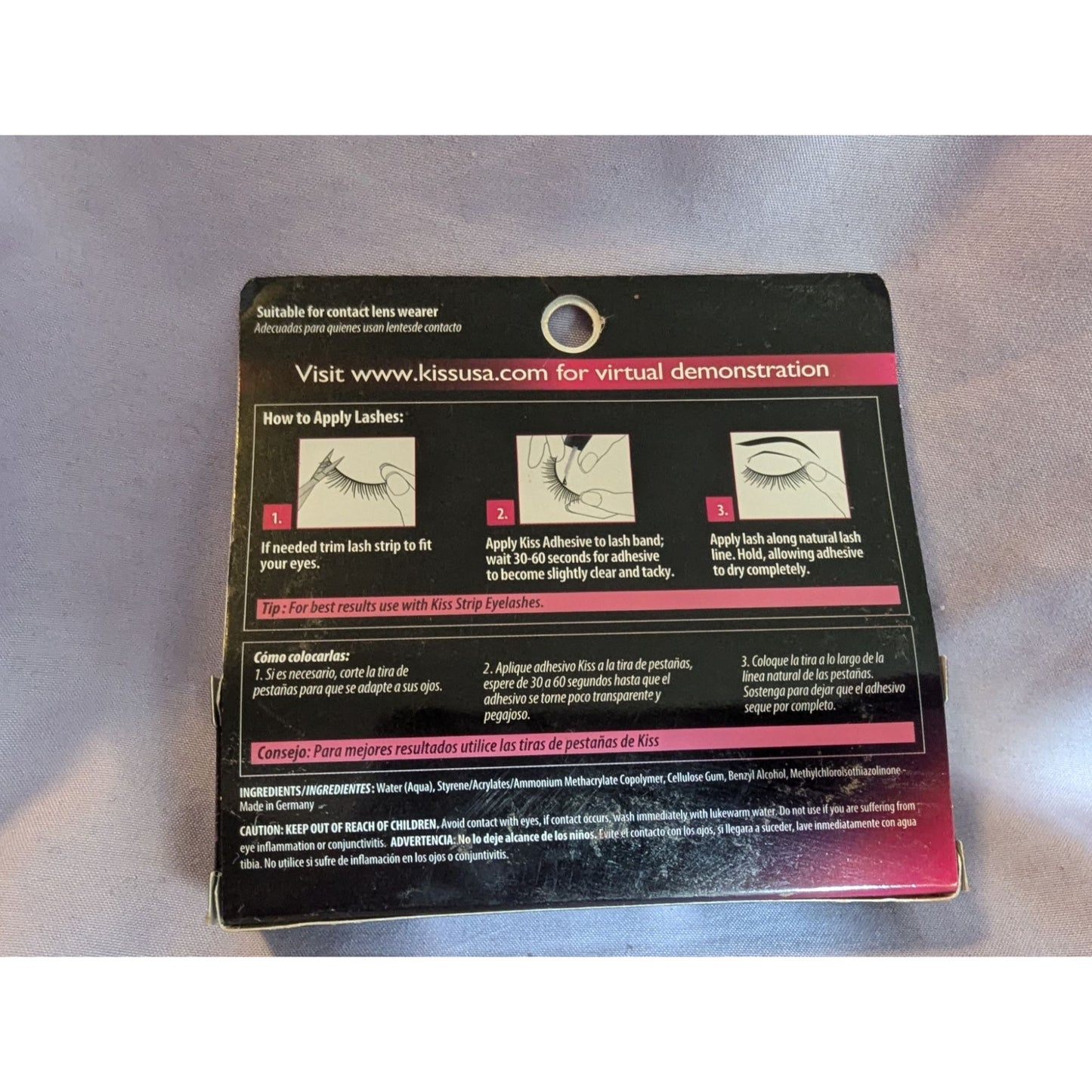 Kiss Strip Eyelash Adhesive Clear 24-Hour Flexible Hold Latex-Free Waterproof 6g
