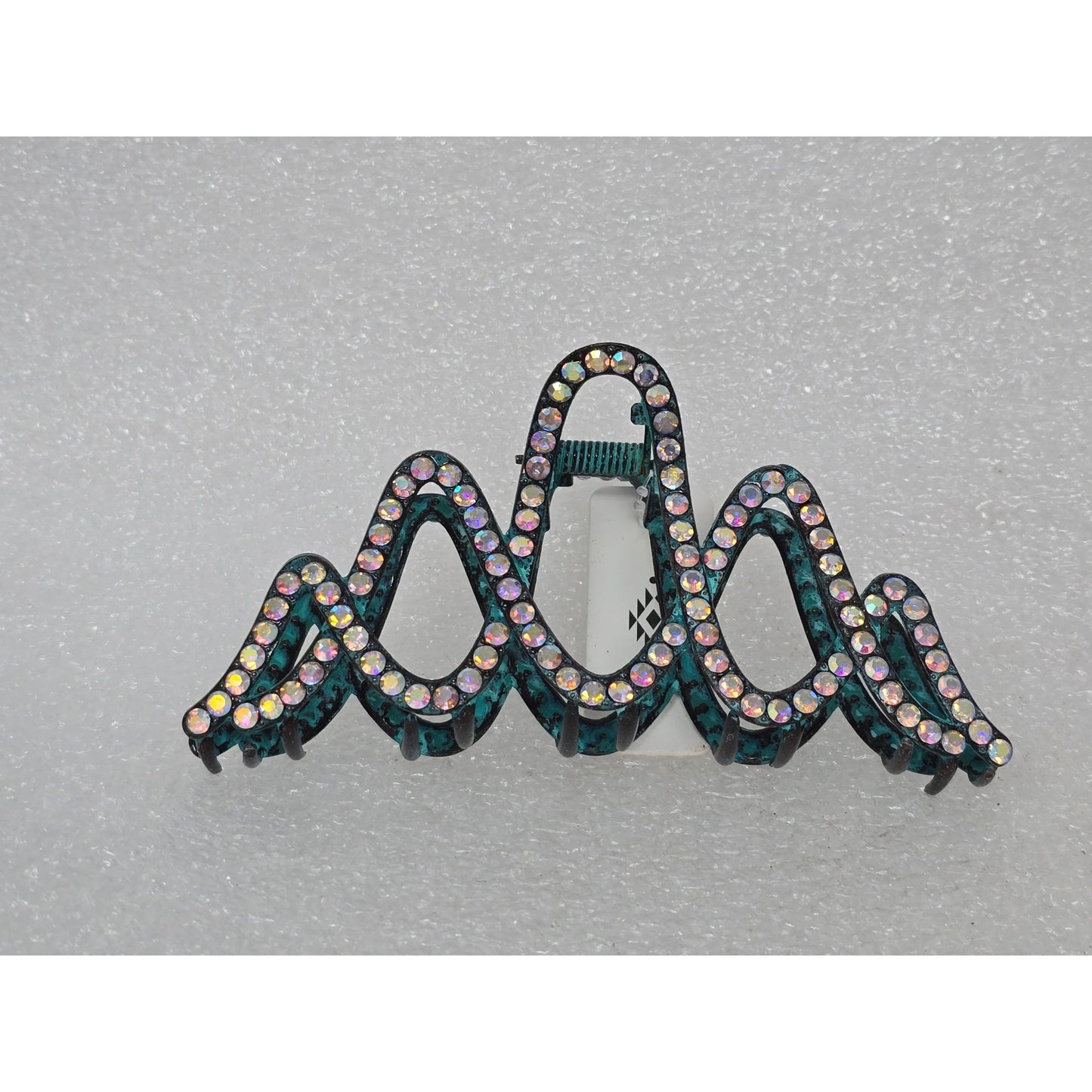 Rhinestone Wave Design Hair Claw Clip
