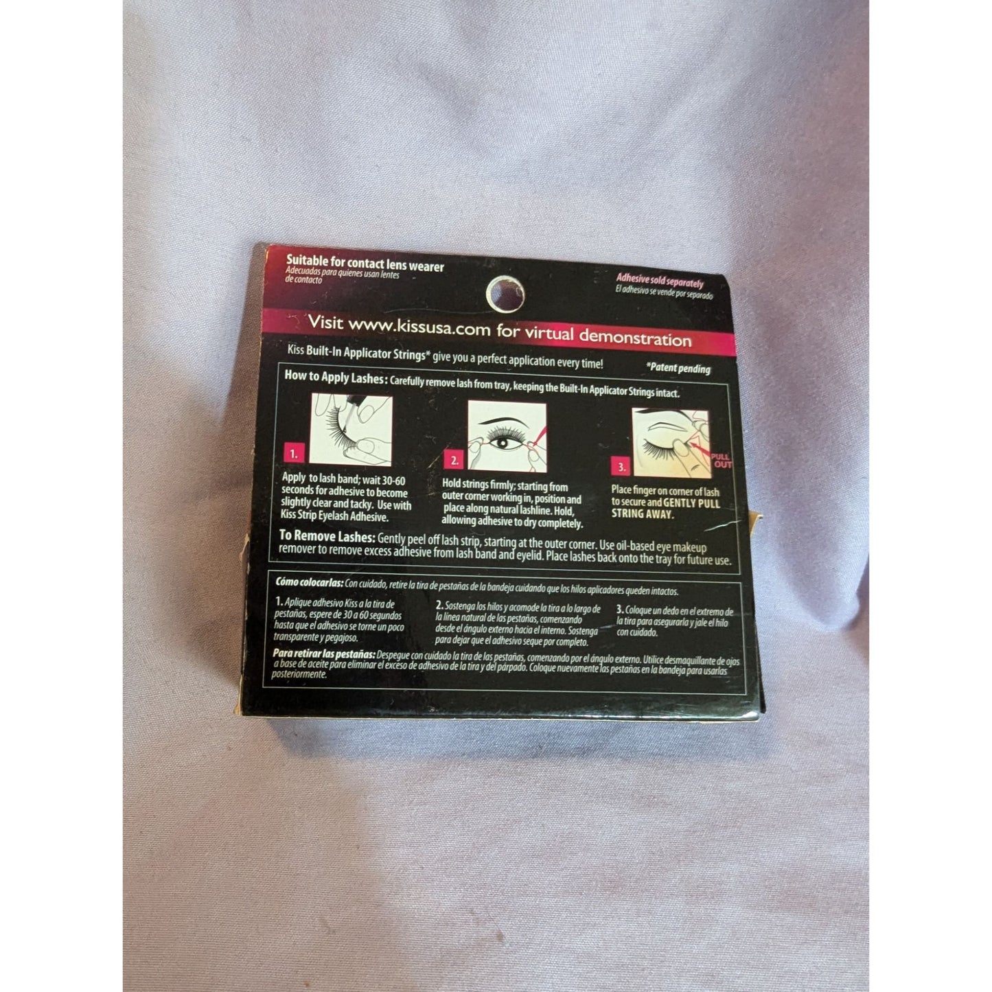 Kiss Premium Eyelashes With Applicator Strings For Easy Use & Natural Look