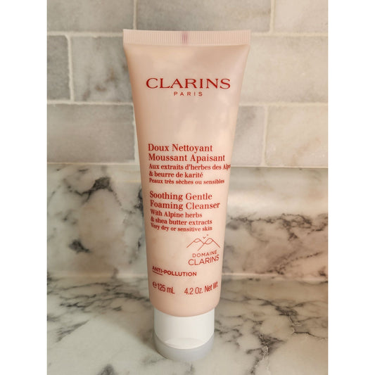 Clarins Soothing Gentle Foaming Cleanser With Alpine Herbs & Shea Butter 4.2 oz