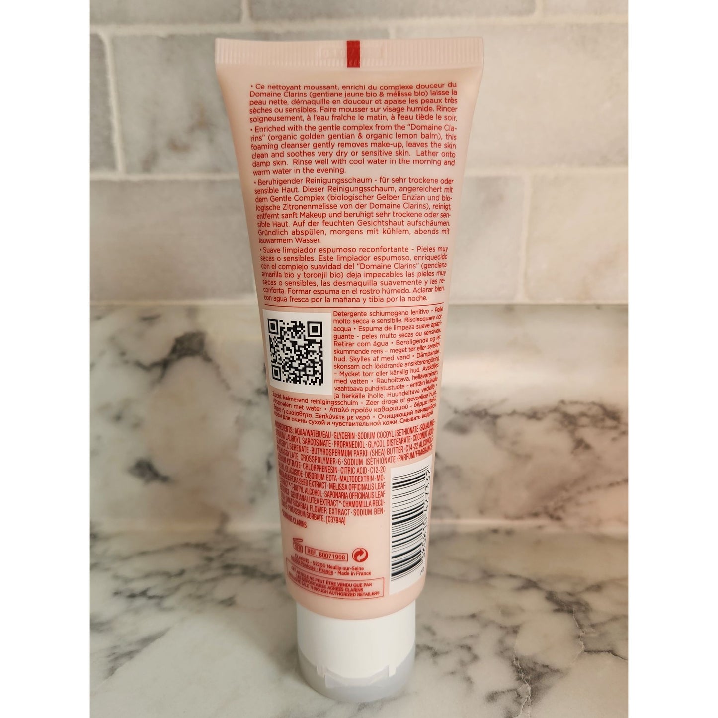 Clarins Soothing Gentle Foaming Cleanser With Alpine Herbs & Shea Butter 4.2 oz