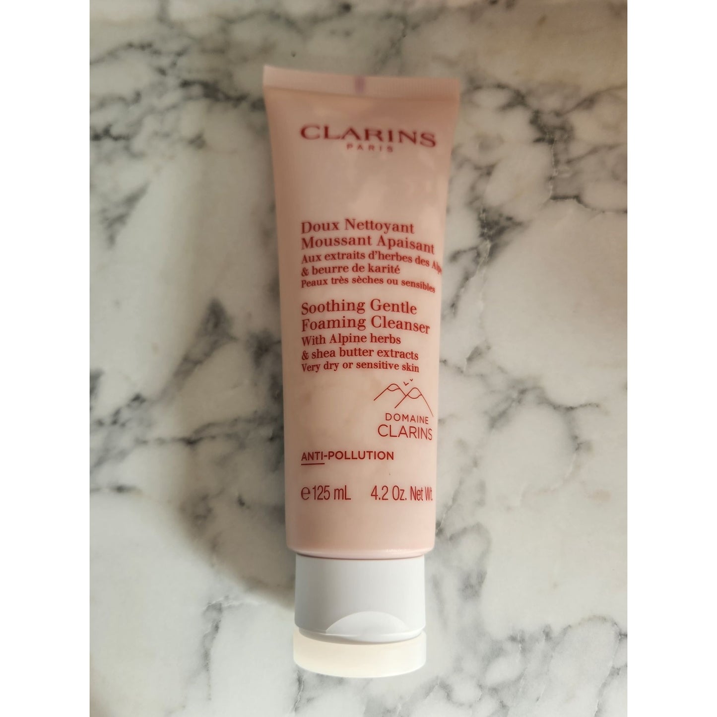 Clarins Soothing Gentle Foaming Cleanser With Alpine Herbs & Shea Butter 4.2 oz