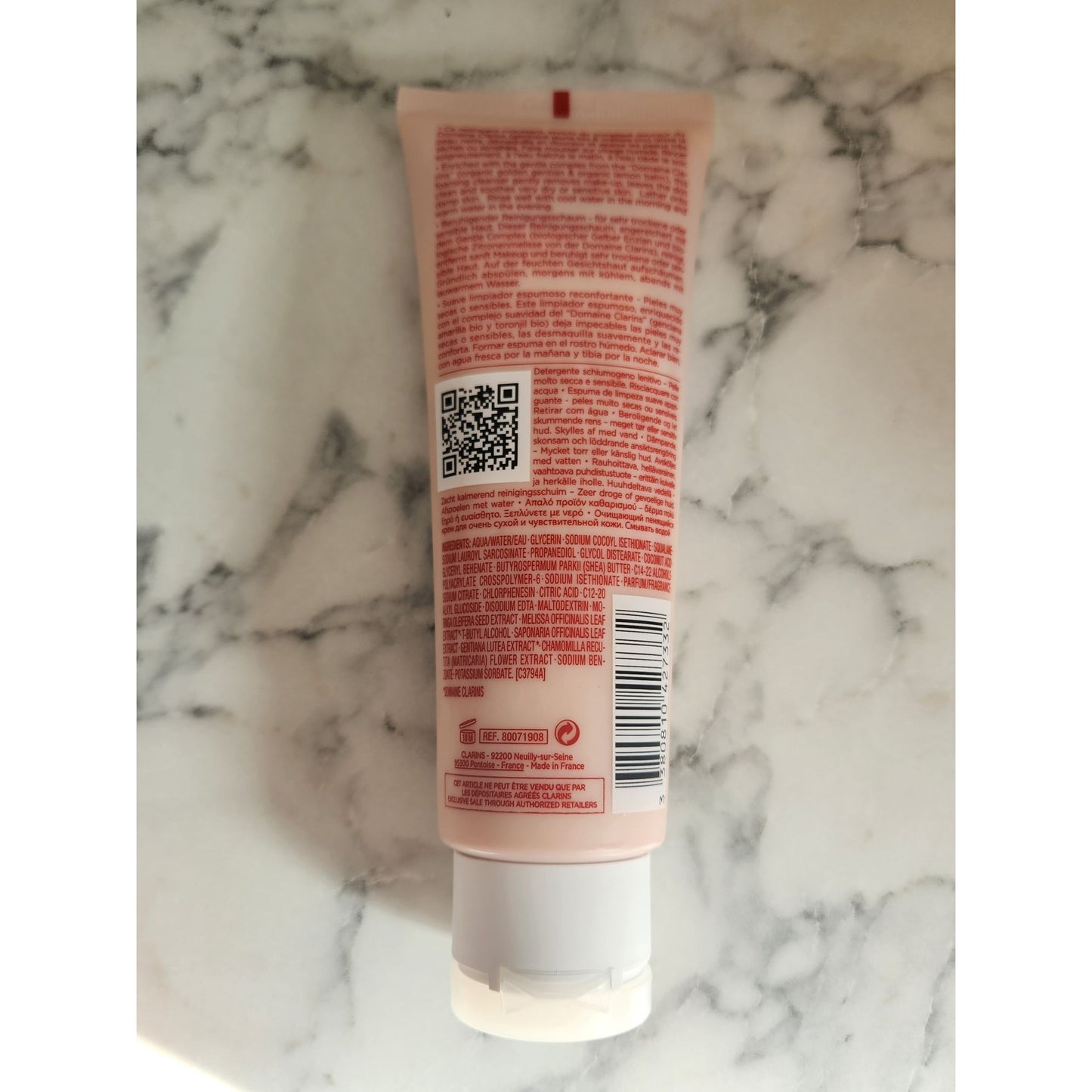 Clarins Soothing Gentle Foaming Cleanser With Alpine Herbs & Shea Butter 4.2 oz