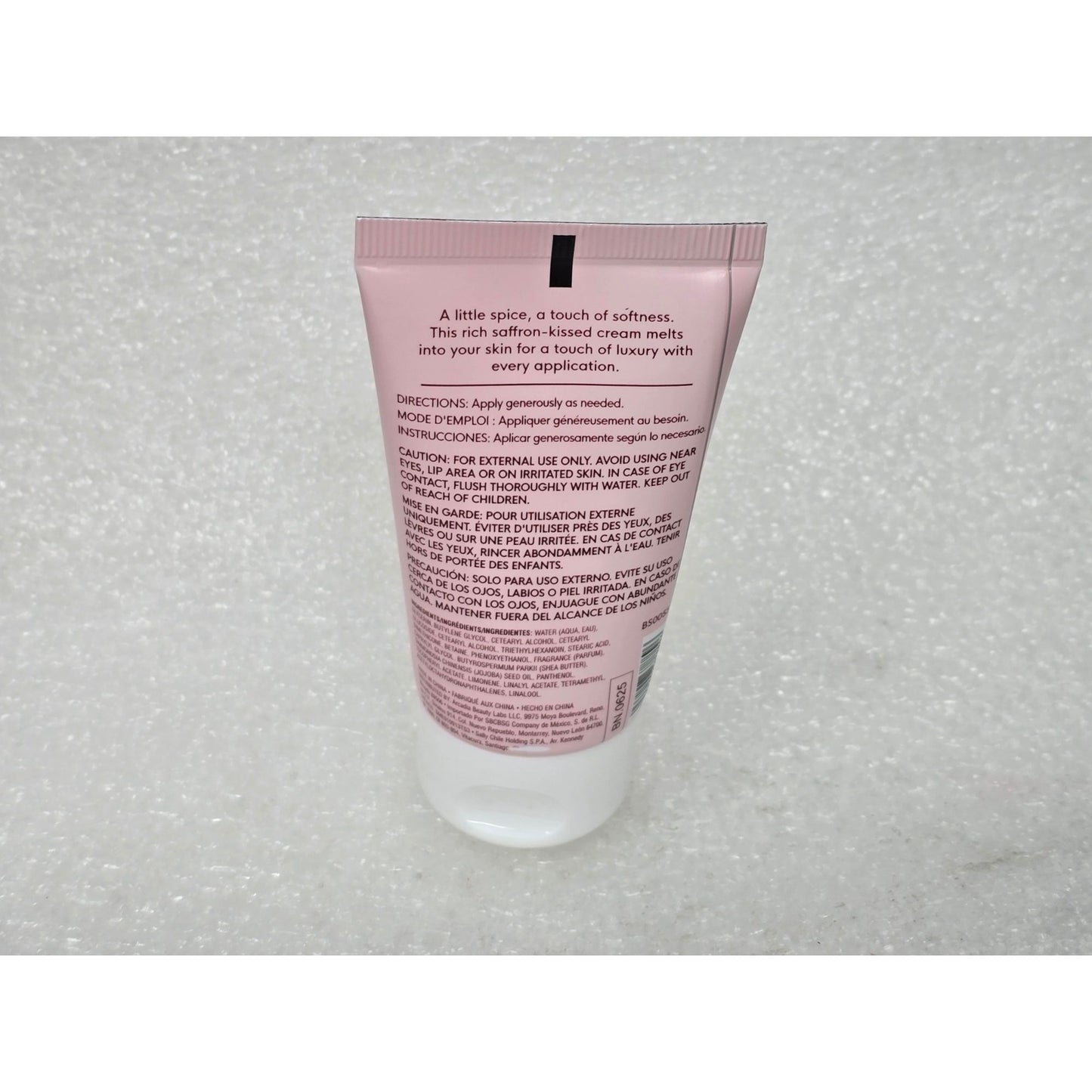 Beauty Secrets Saffron Blush Moisturizing Hand Cream 1.7 Fl Oz Luxury Skincare