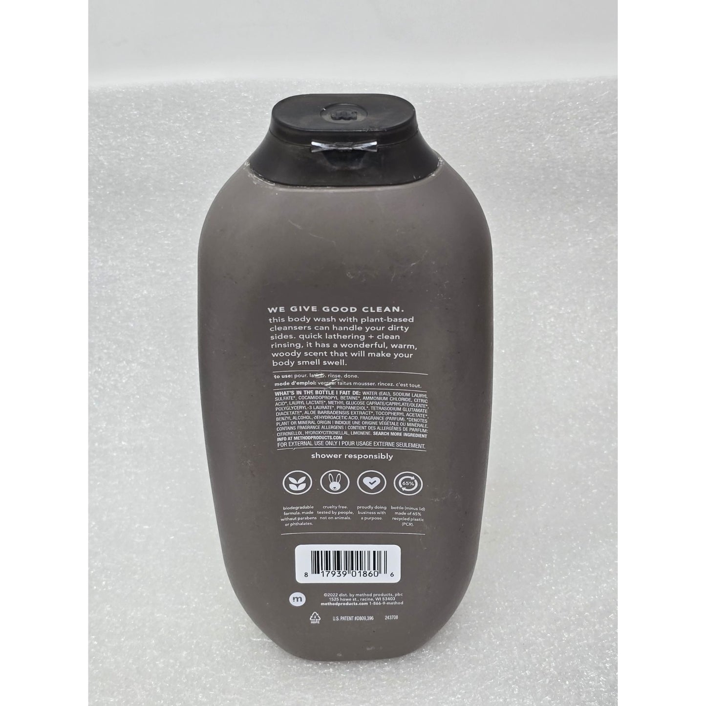 Method Men Cedar & Cypress Body Wash 532 ML / 18 FL OZ Bottle