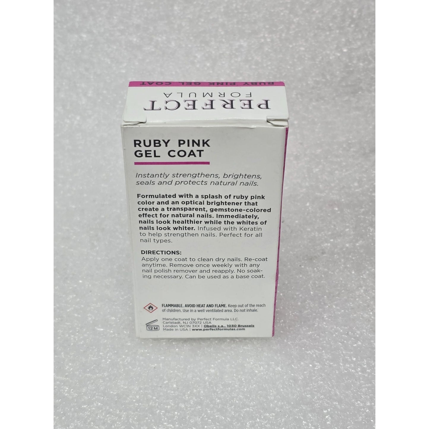 Perfect Formula Ruby Pink Gel Coat Nail Care 0.6 Fl Oz