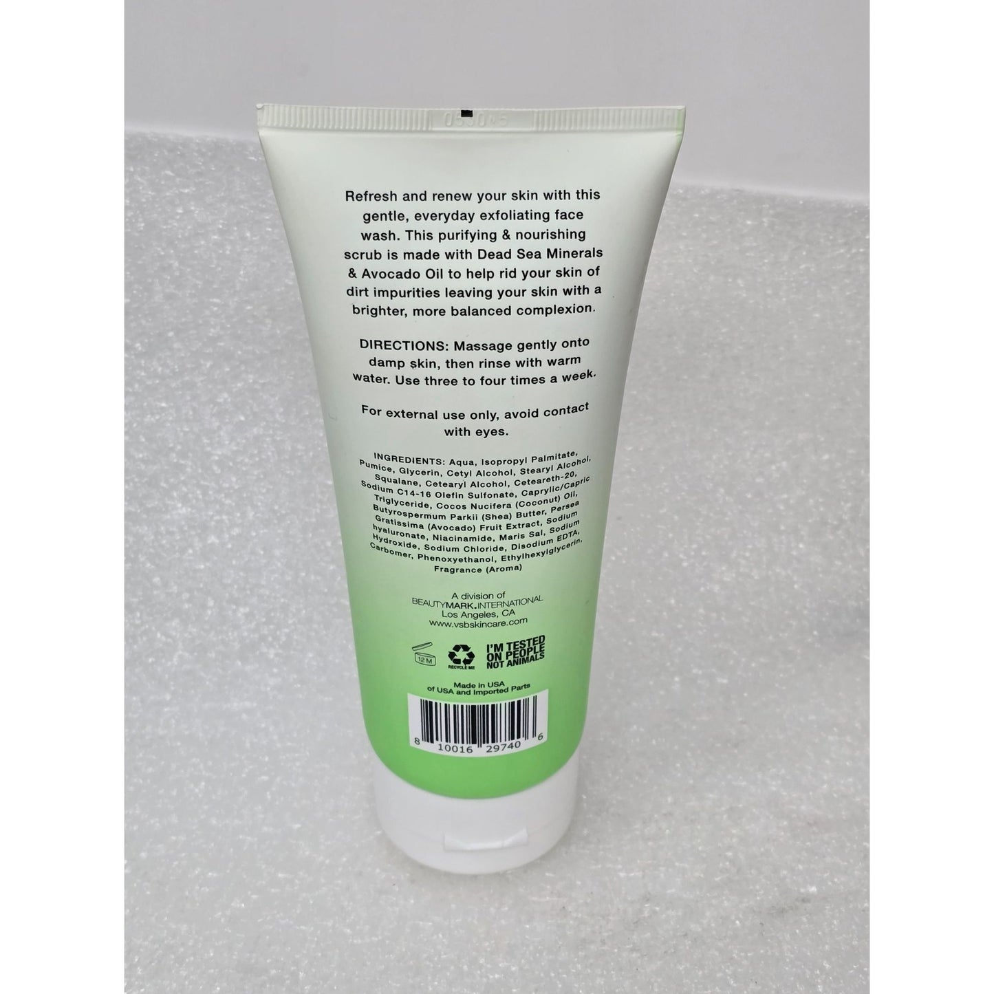 Vitamins And Sea Beauty Dead Sea Minerals Avocado Purifying Face Scrub 5.1 Oz