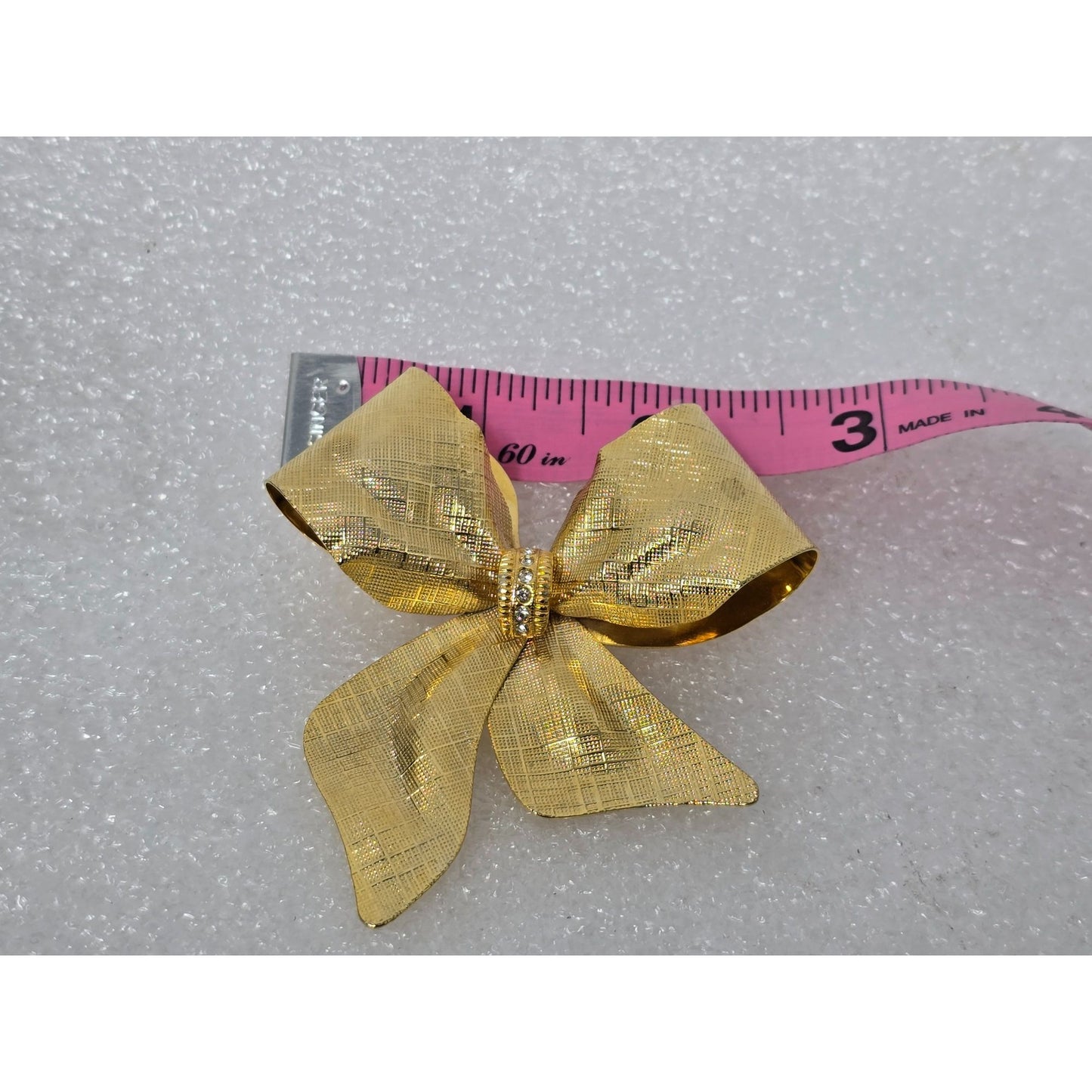 Vintage Red Enamel Flower Brooch Gold Tone Rhinestone Floral Pin Holiday Jewelry
