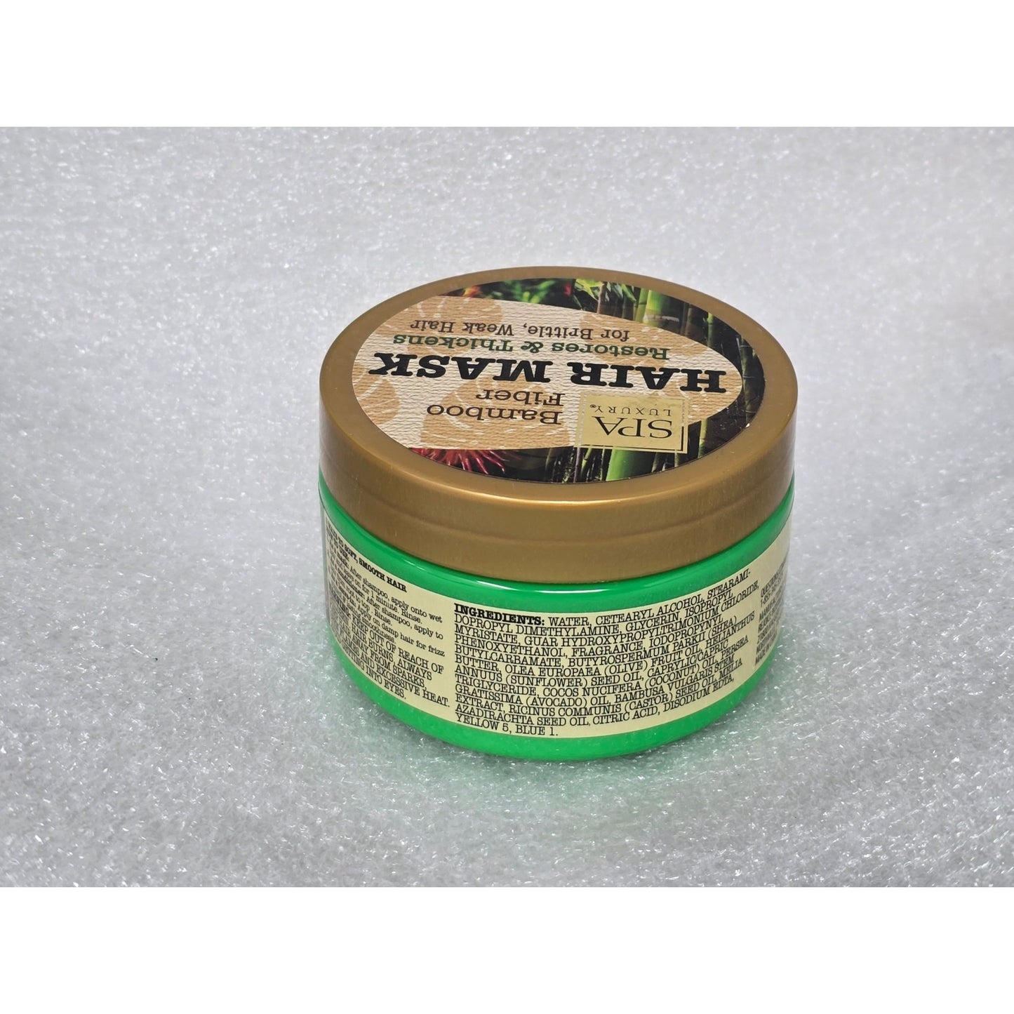 Spa Luxury Bamboo Fiber Hair Mask 6 Oz Restores & Thickens Brittle Weak Hair
