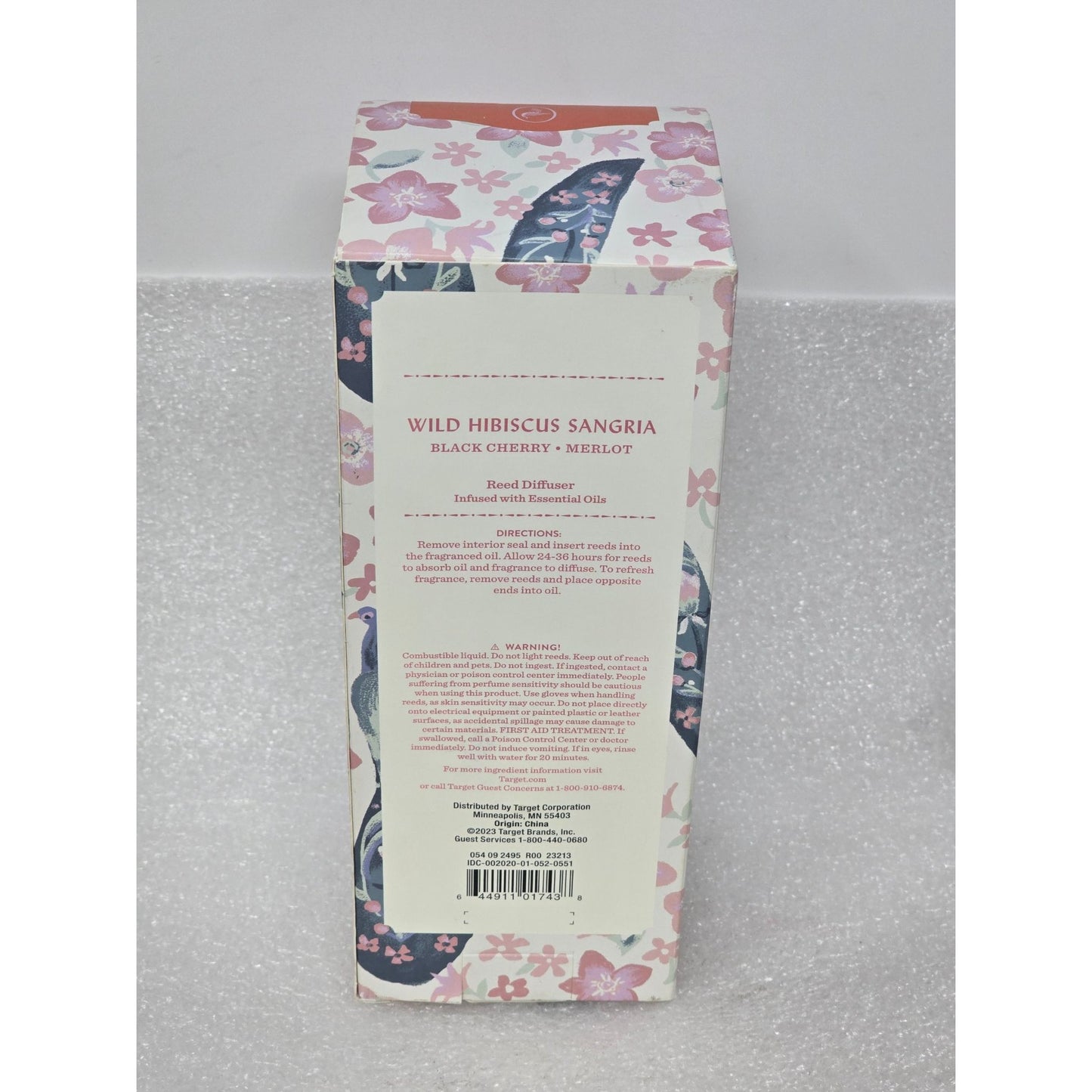 Opalhouse Wild Hibiscus Sangria Black Cherry Merlot Reed Diffuser Essential Oils