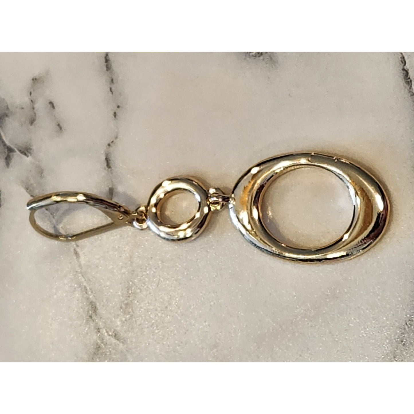 Dana Buchman Gold-Tone Oval Dangle Earrings With Leverback Closure