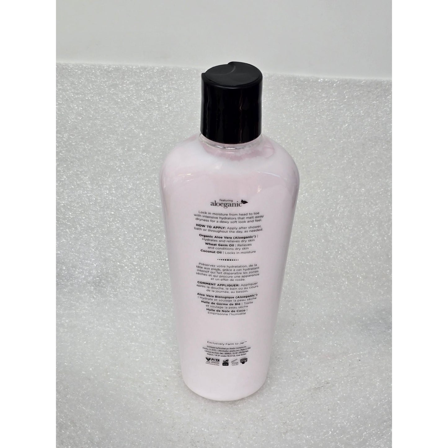 Aloepure Hand & Body Silk Lightweight Lotion 8 Oz Hydrating Organic Aloe Vera