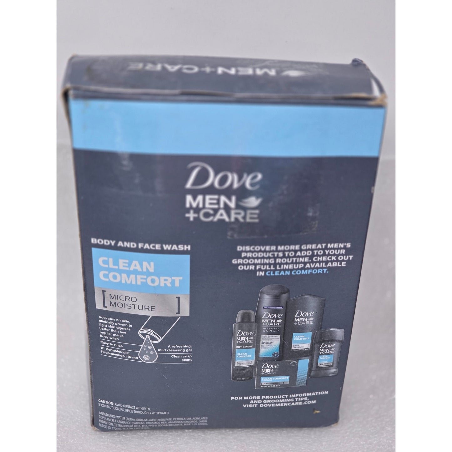 Dove Men + Care Clean Comfort Body Face Wash + Anti-Dandruff Shampoo Set 18 oz