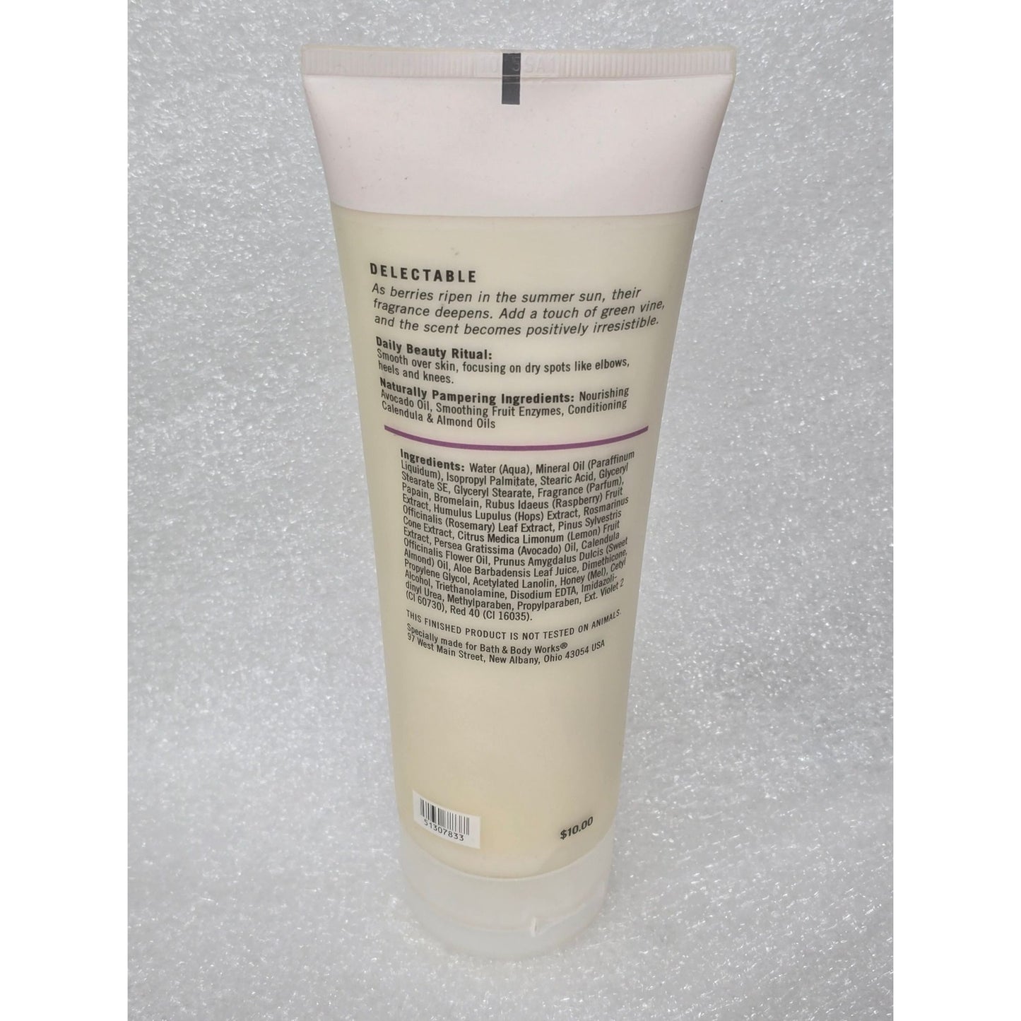 Bath & Body Works Pleasures Sun-Ripened Raspberry Body Cream 8 Oz Nourishing