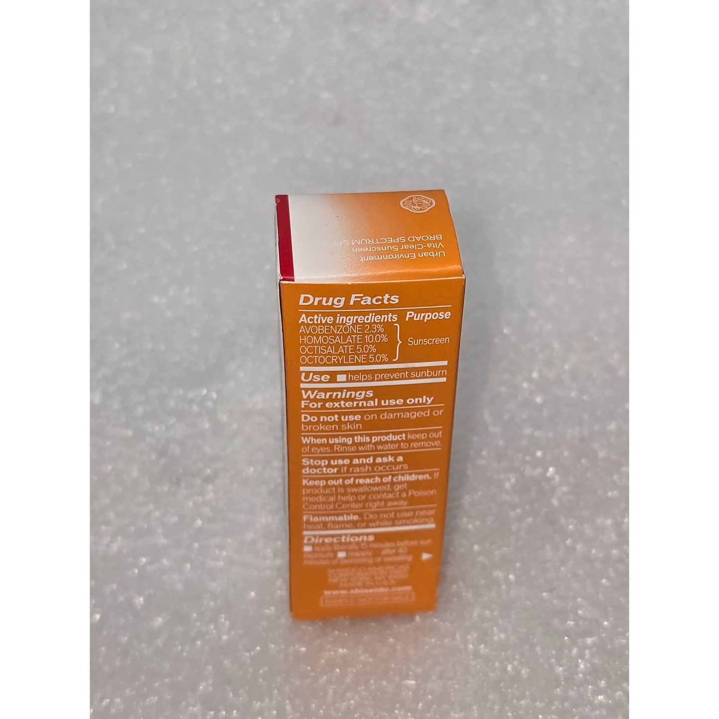 Shiseido Urban Environment Vita-Clear SPF 42 Sunscreen Vitamin C .23 oz Travel