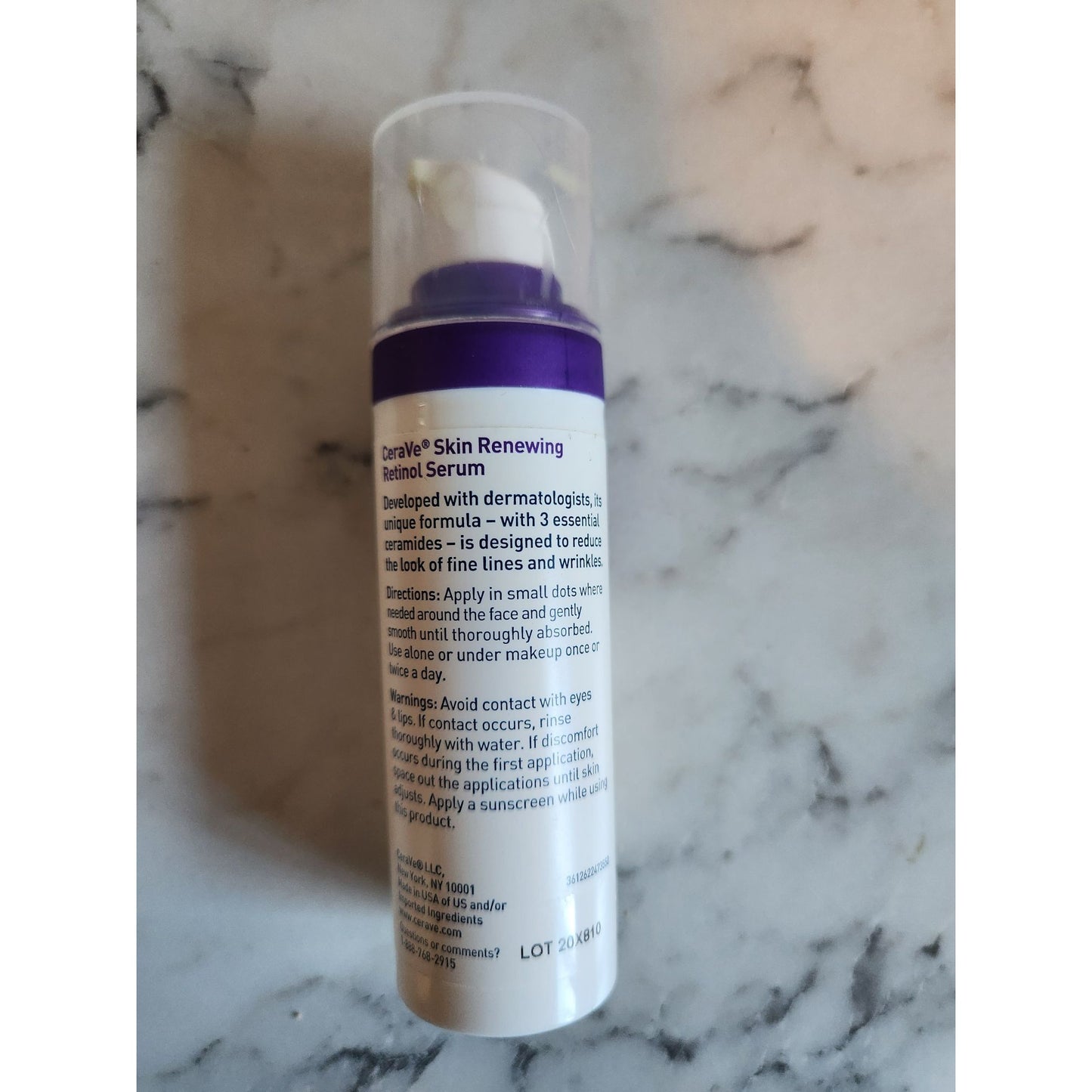 CeraVe Skin Renewing Retinol Serum 1 Oz 3 Essential Ceramides & Hyaluronic Acid