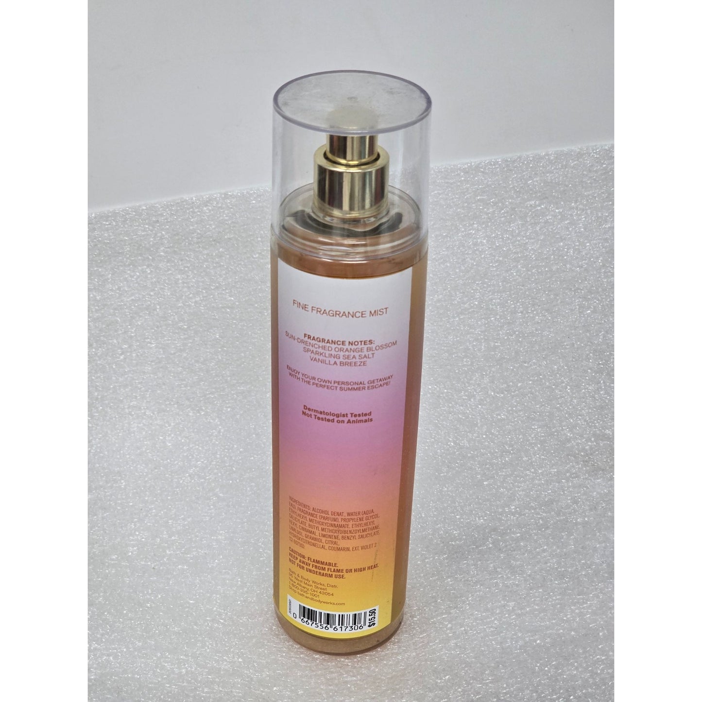 Bath & Body Works Sunkissed Fine Fragrance Mist 8 oz Dermatologist Tested