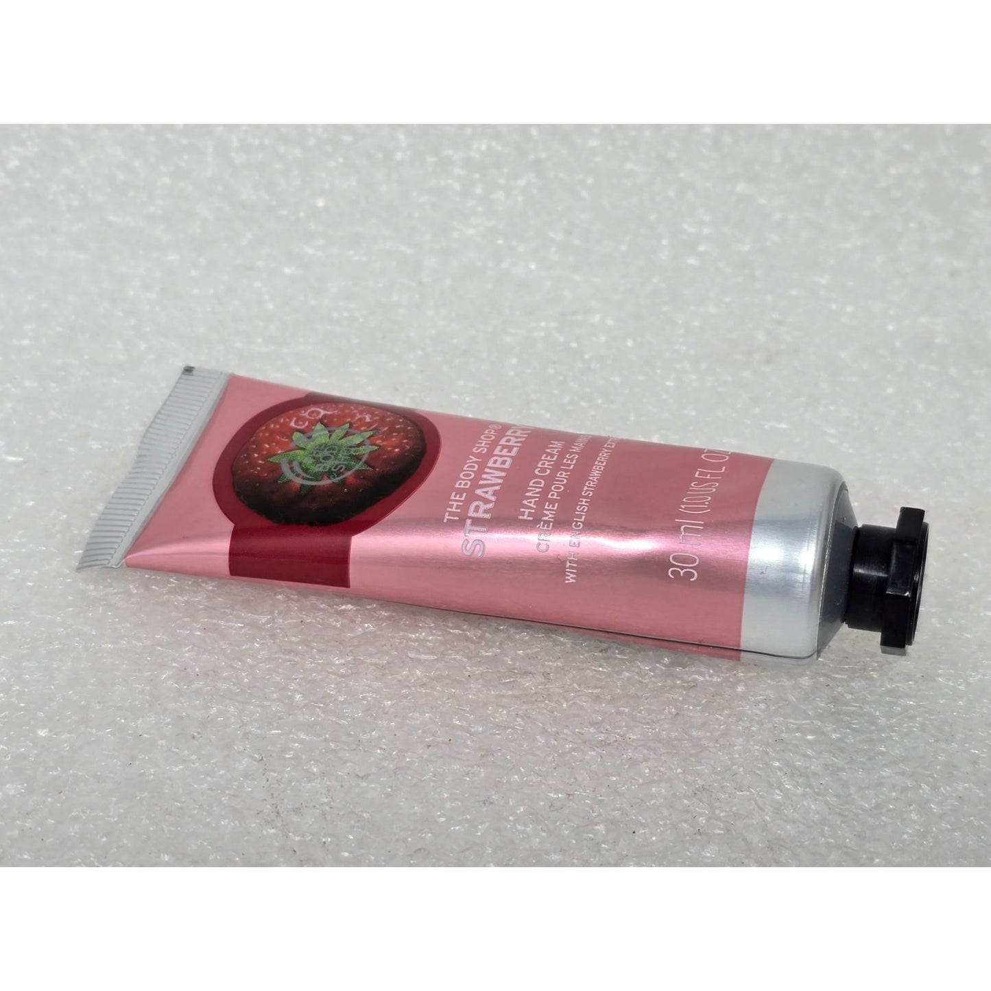 The Body Shop Strawberry Hand Cream 30ml With Cold-Pressed Strawberry Seed Oil