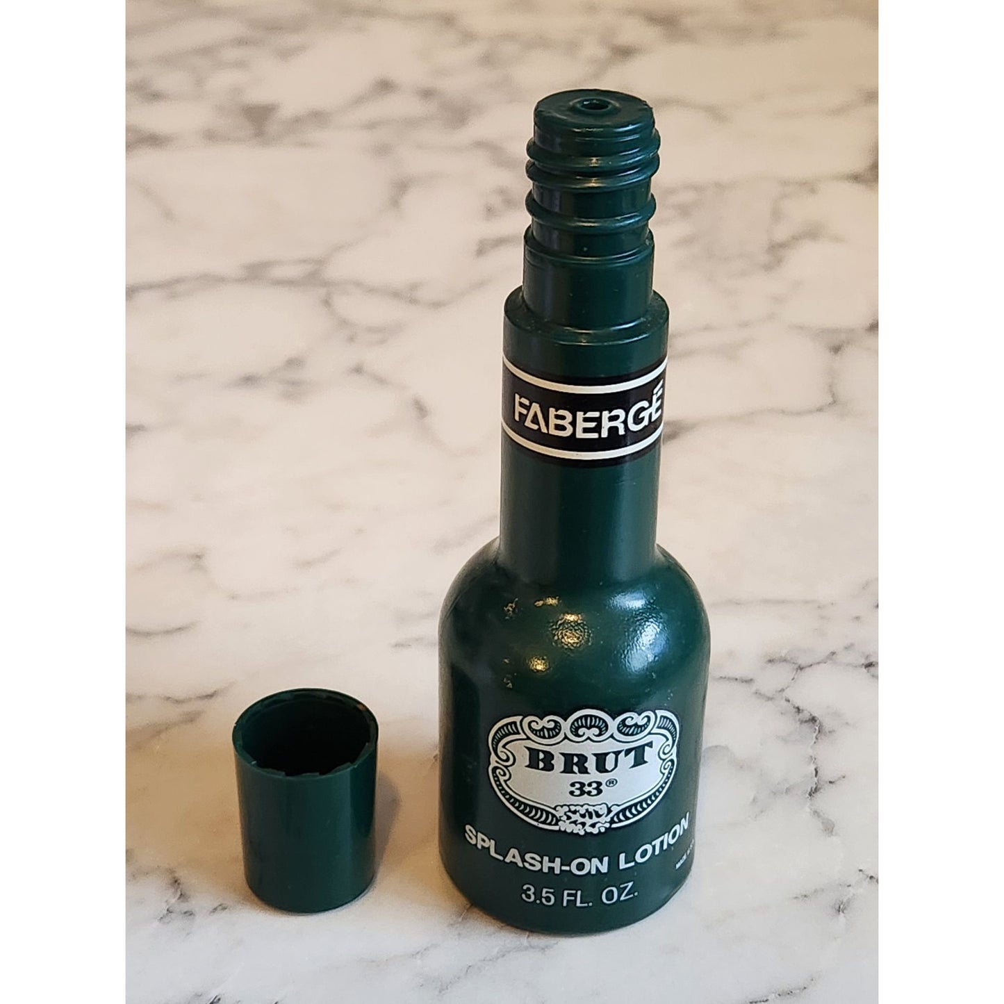 Faberge Brut 33 Splash-On Lotion 3.5 Fl Oz Vintage Bottle