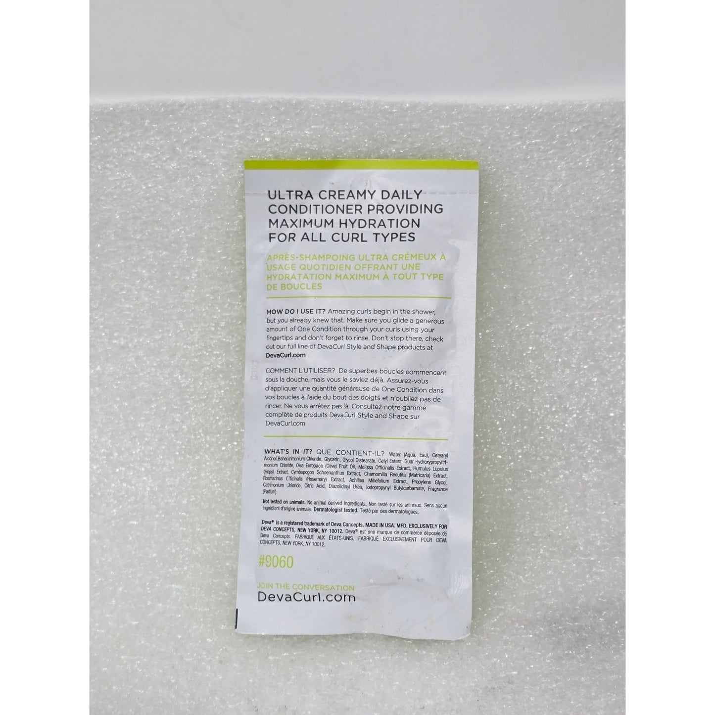 DevaCurl Your One And Only One Condition Ultra Creamy Daily Conditioner Sample