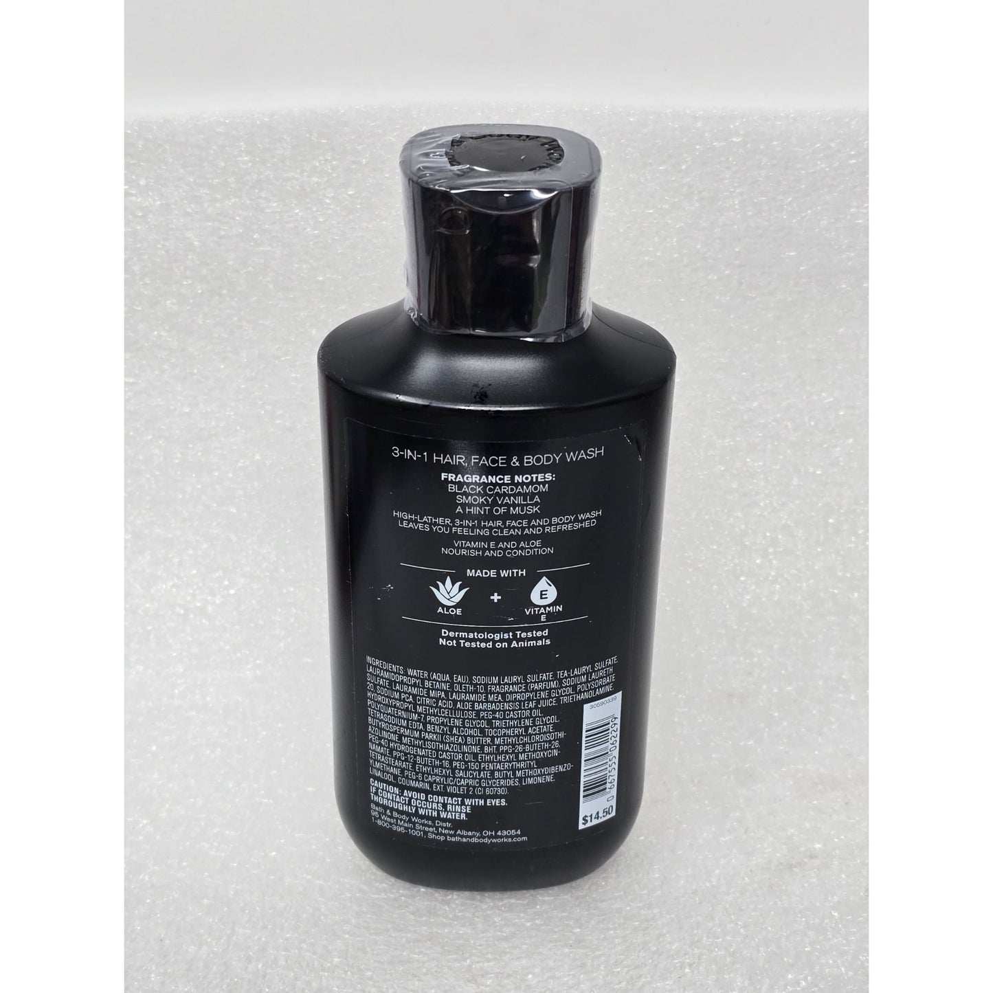 Bath & Body Works Noir 3-In-1 Hair Face & Body Wash 10 Fl Oz Aloe & Vitamin E