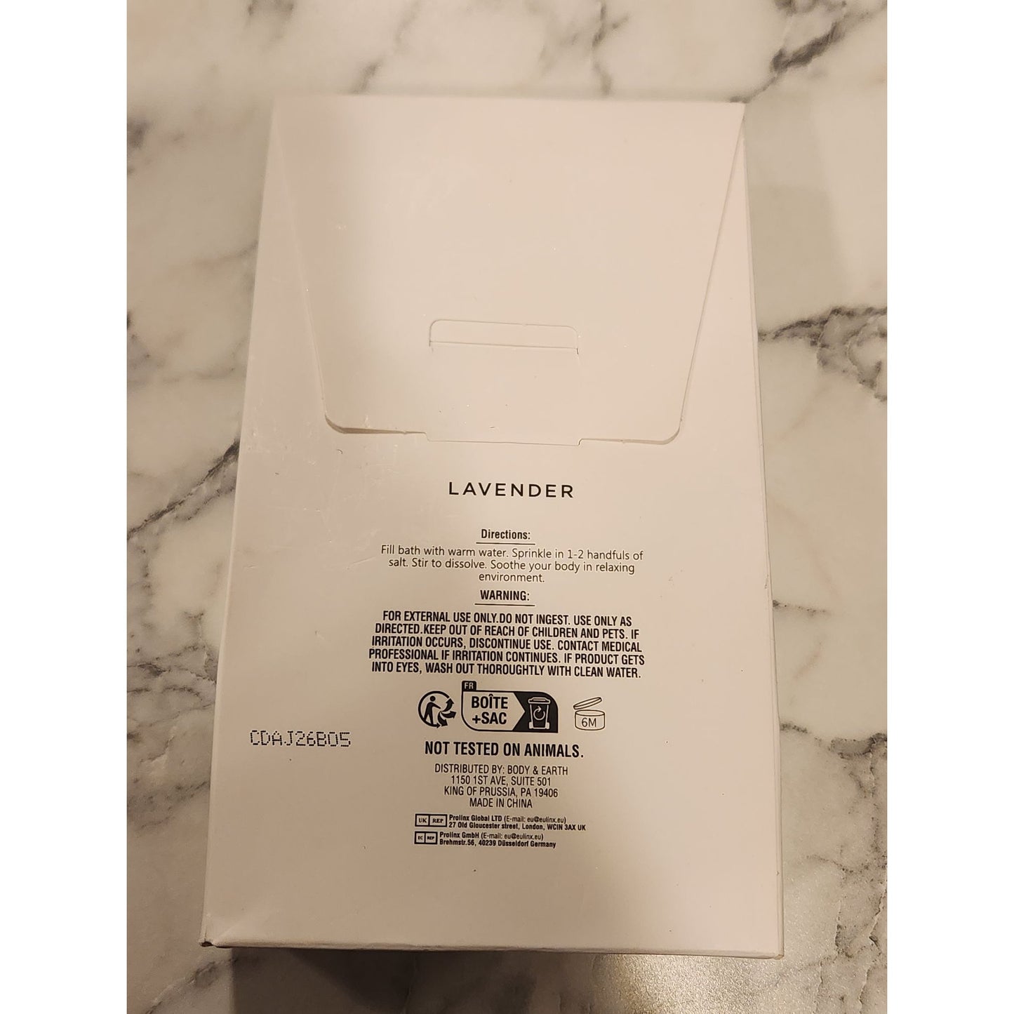 Spa Luxetique Lavender Bath Salt 7.1 Oz (200g) Relaxing Aromatherapy