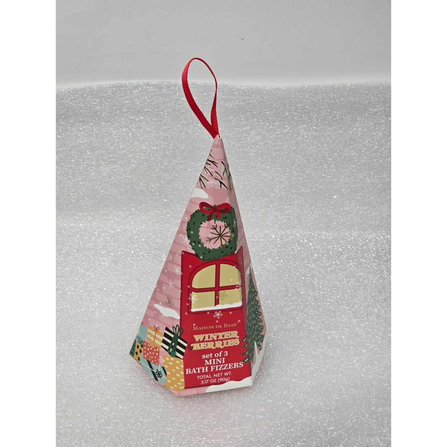 Maison De Base Winter Berries Set Of 3 Mini Bath Fizzers Gift Set Holiday Design