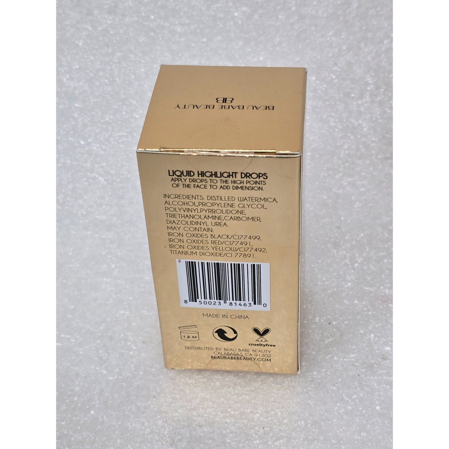 Beau Babe Beauty Liquid Highlight Drops Gold Opal 1 Oz Illuminating Face Makeup