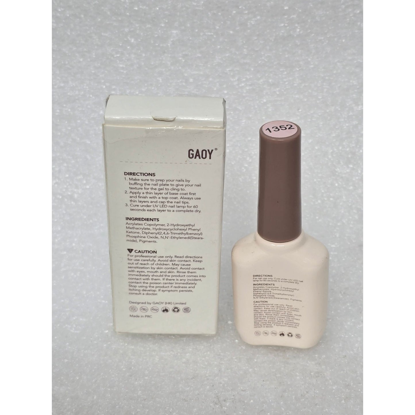 Gaoy UV Gel Nail Polish 1352 Sheer Light Pink With Box
