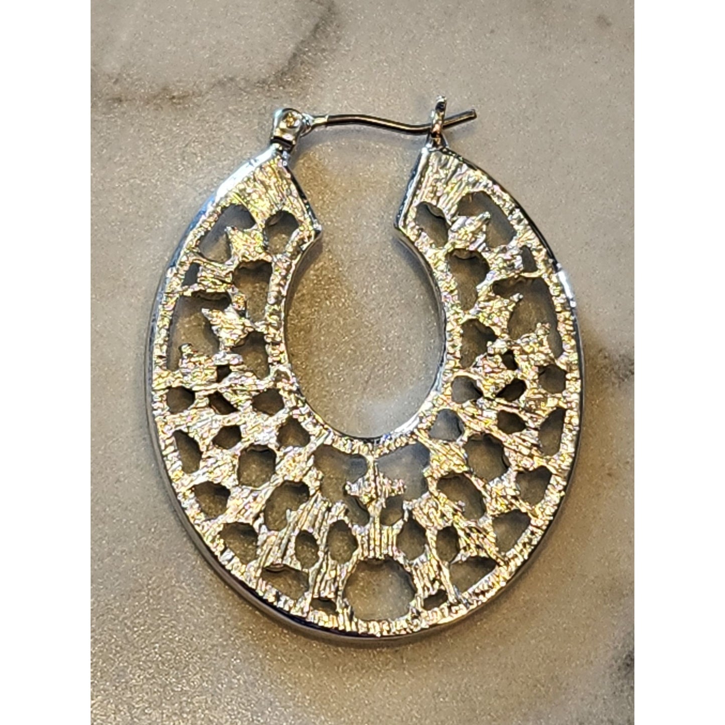 Gloria Vanderbilt Silver-Tone Hoop Earrings With Green & Aqua Crystals Elegant