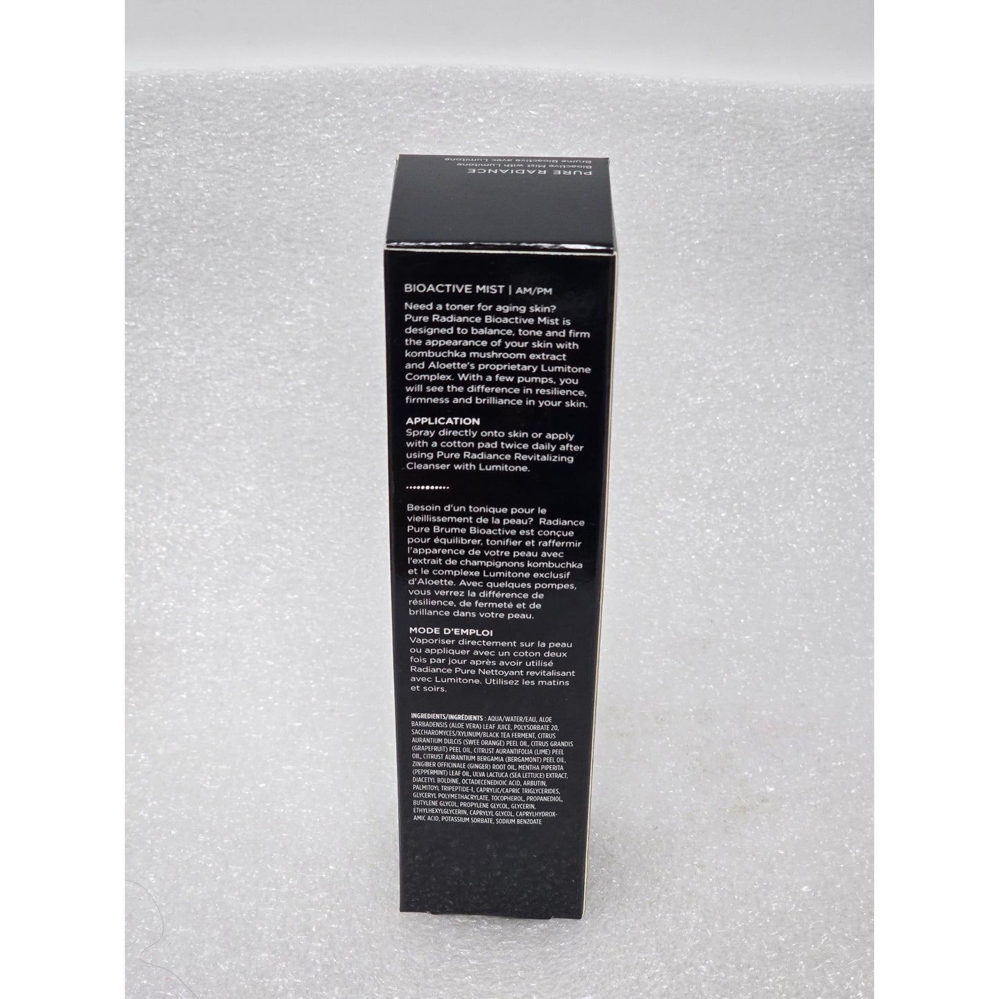 Aloette Platinum Skin Care Pure Radiance Bioactive Mist With Lumitone 4 Oz