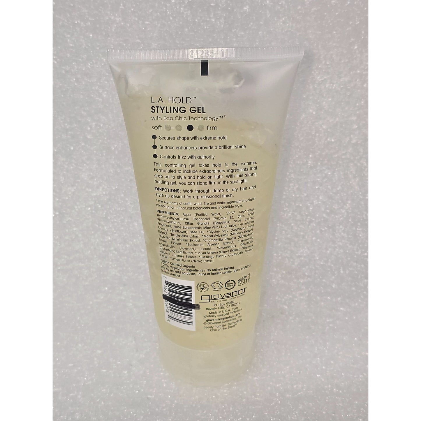 Giovanni L.A. Hold Styling Gel Strong Hold 6.8 Fl Oz Eco Chic Hair Care