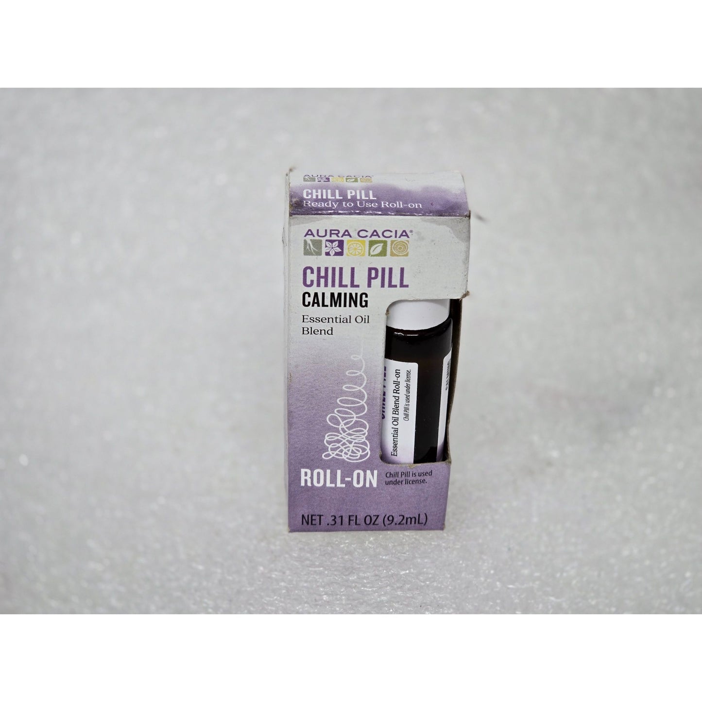 Aura Cacia Chill Pill Calming Essential Oil Blend Roll-On .31 Fl Oz (9.2 mL)