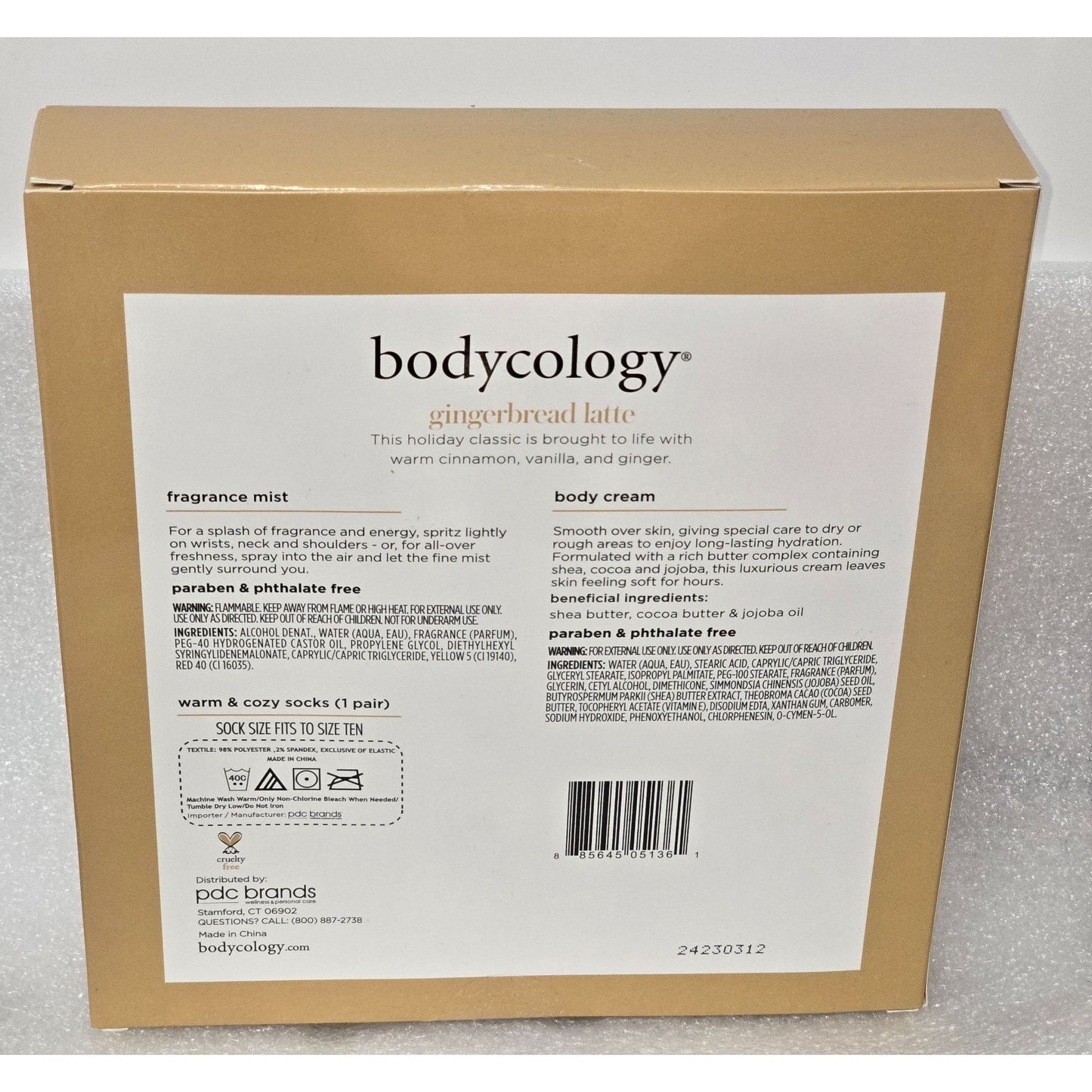 Bodycology Gingerbread Latte Warm & Cozy Sock Set