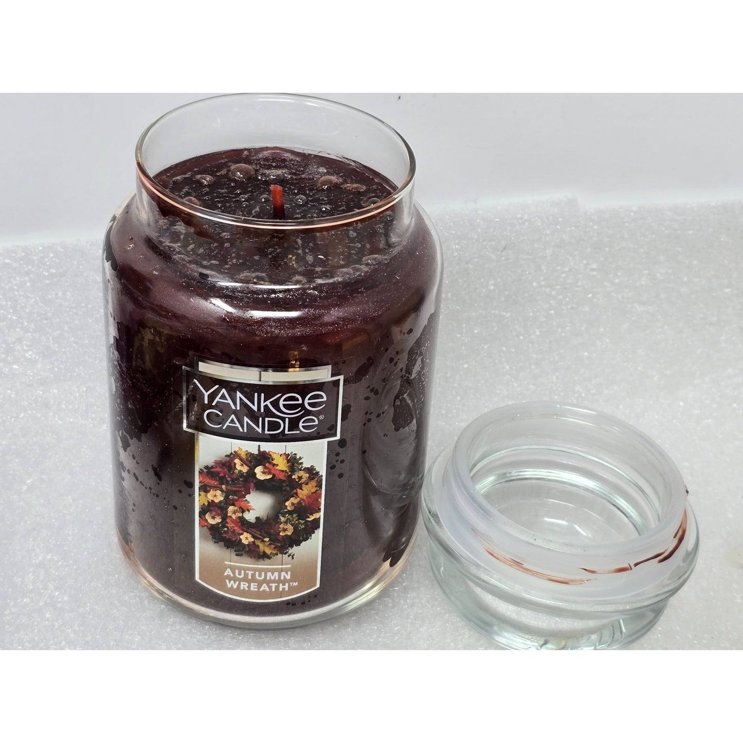 Yankee Candle Autumn Wreath Scented Jar Candle 22 Oz Fall Home Decor
