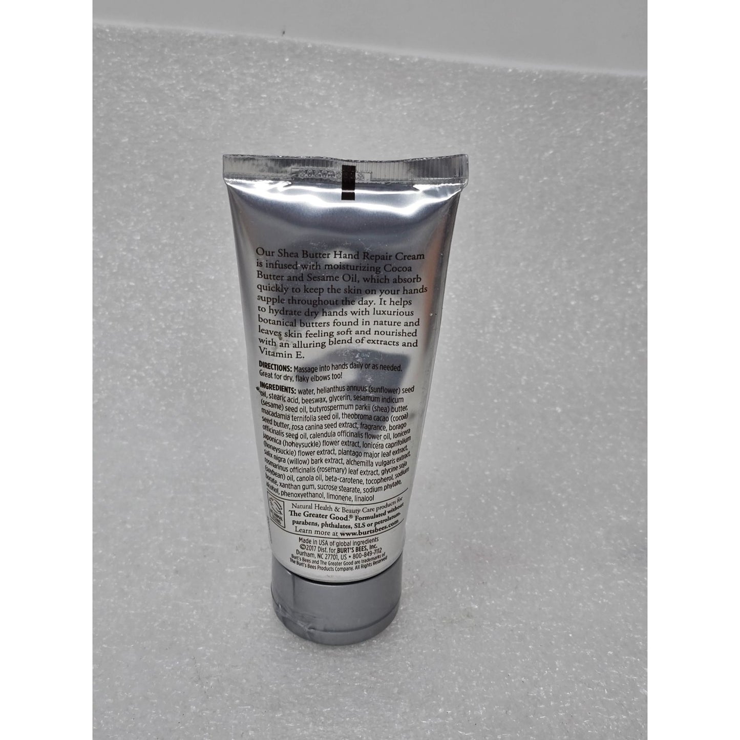 Burt's Bees Shea Butter Hand Repair Cream 3.2 Oz With Cocoa Butter & Sesame Oil