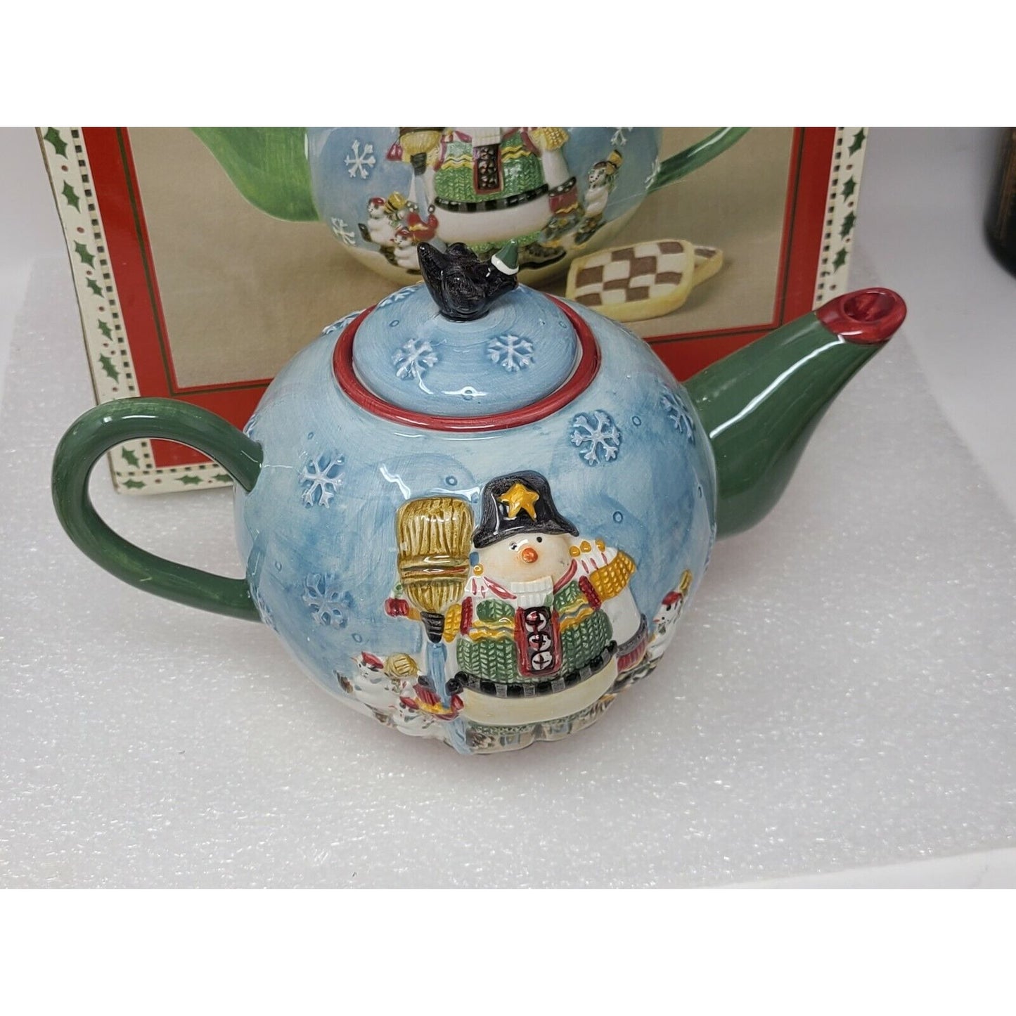 Sakura Debbie Mumm Mini Teapot Collection Series Nutcracker Christmas Snowman
