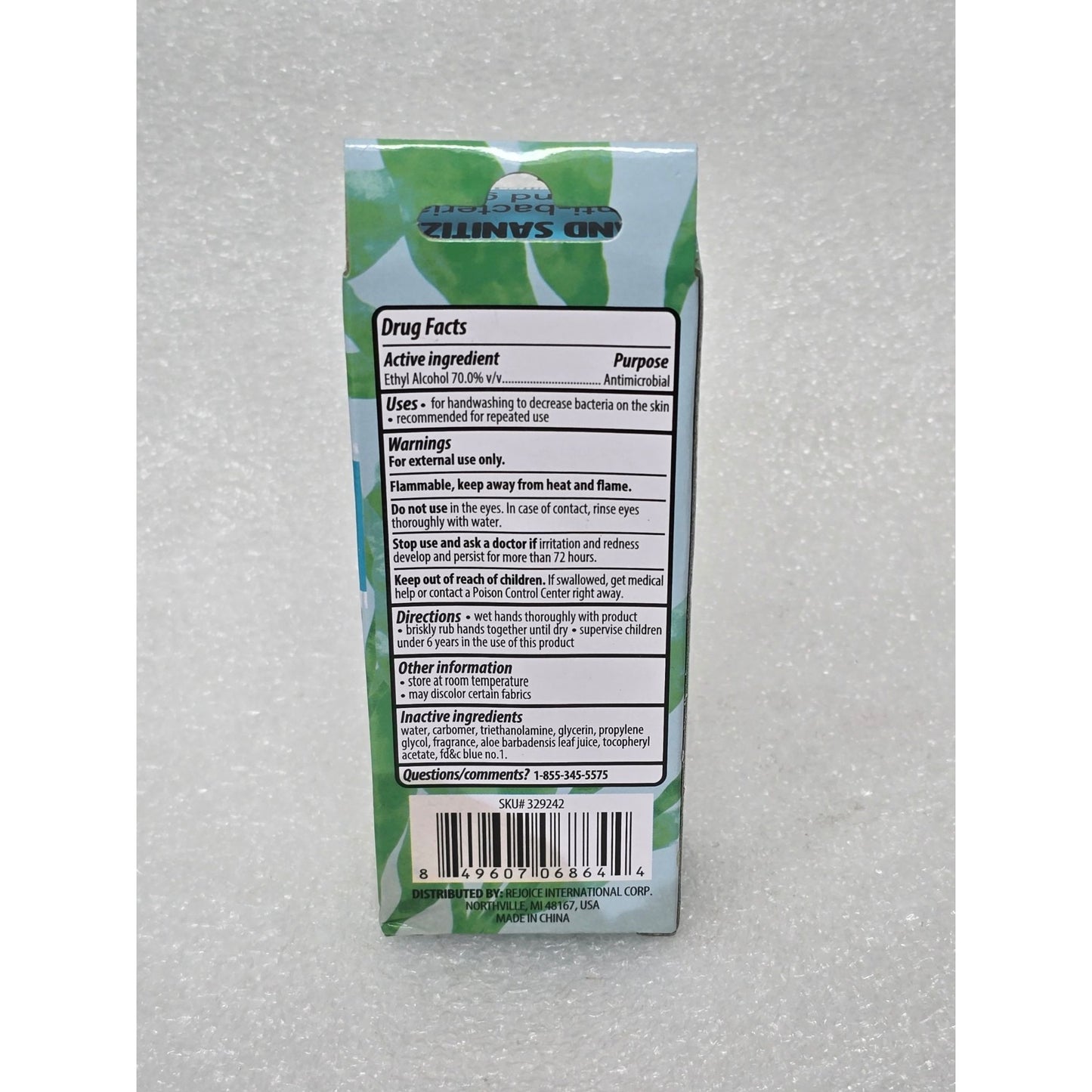 Coconut & Lime Scented Anti-Bacterial Hand Sanitizer Gel 3 Fl Oz