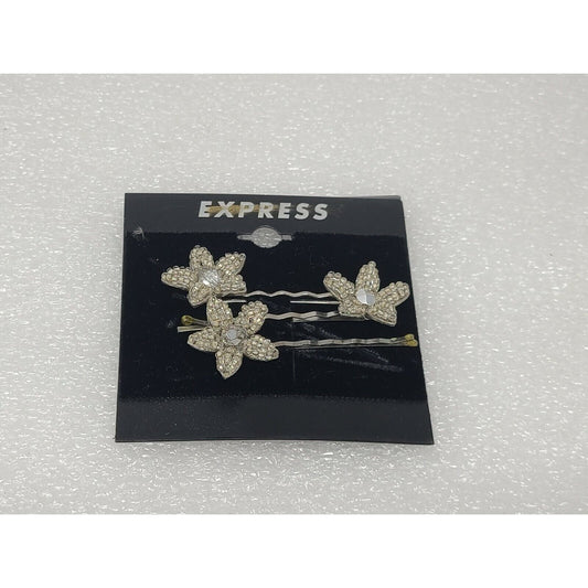 Set of 3 Express Flower Floral Hair Bobby Pins