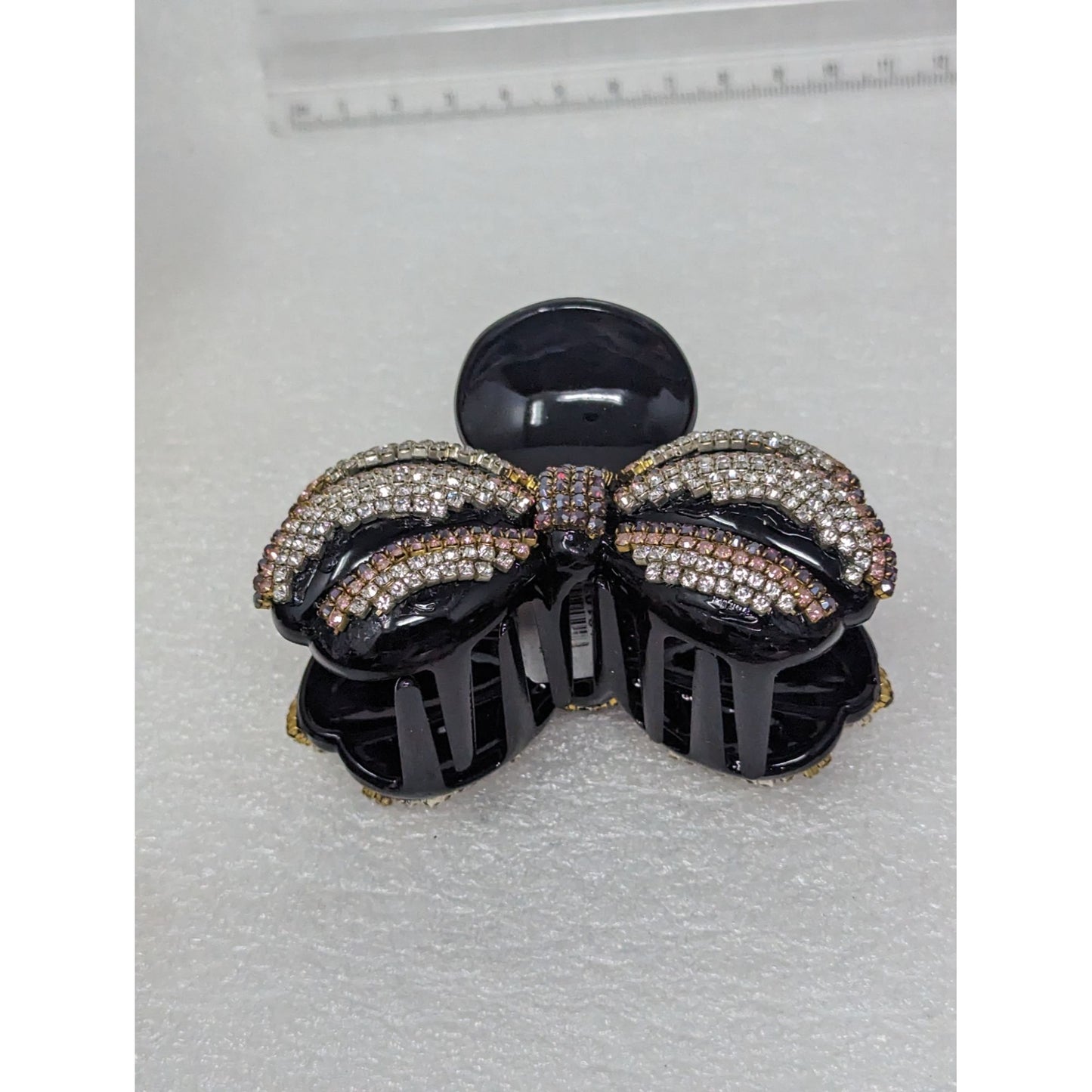 Rhinestone Bow Hair Claw Clip